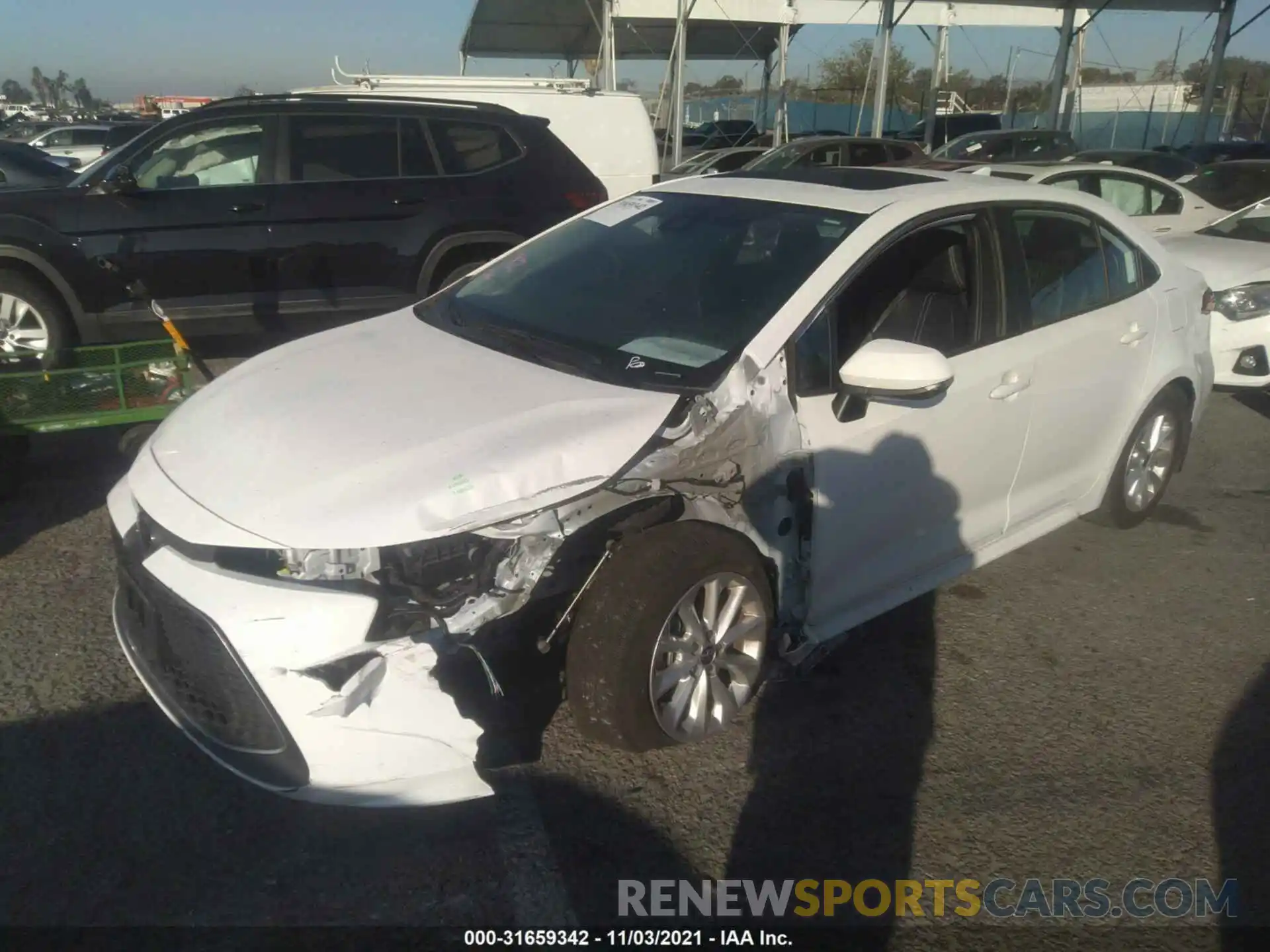 2 Photograph of a damaged car 5YFFPRAE7LP109344 TOYOTA COROLLA 2020