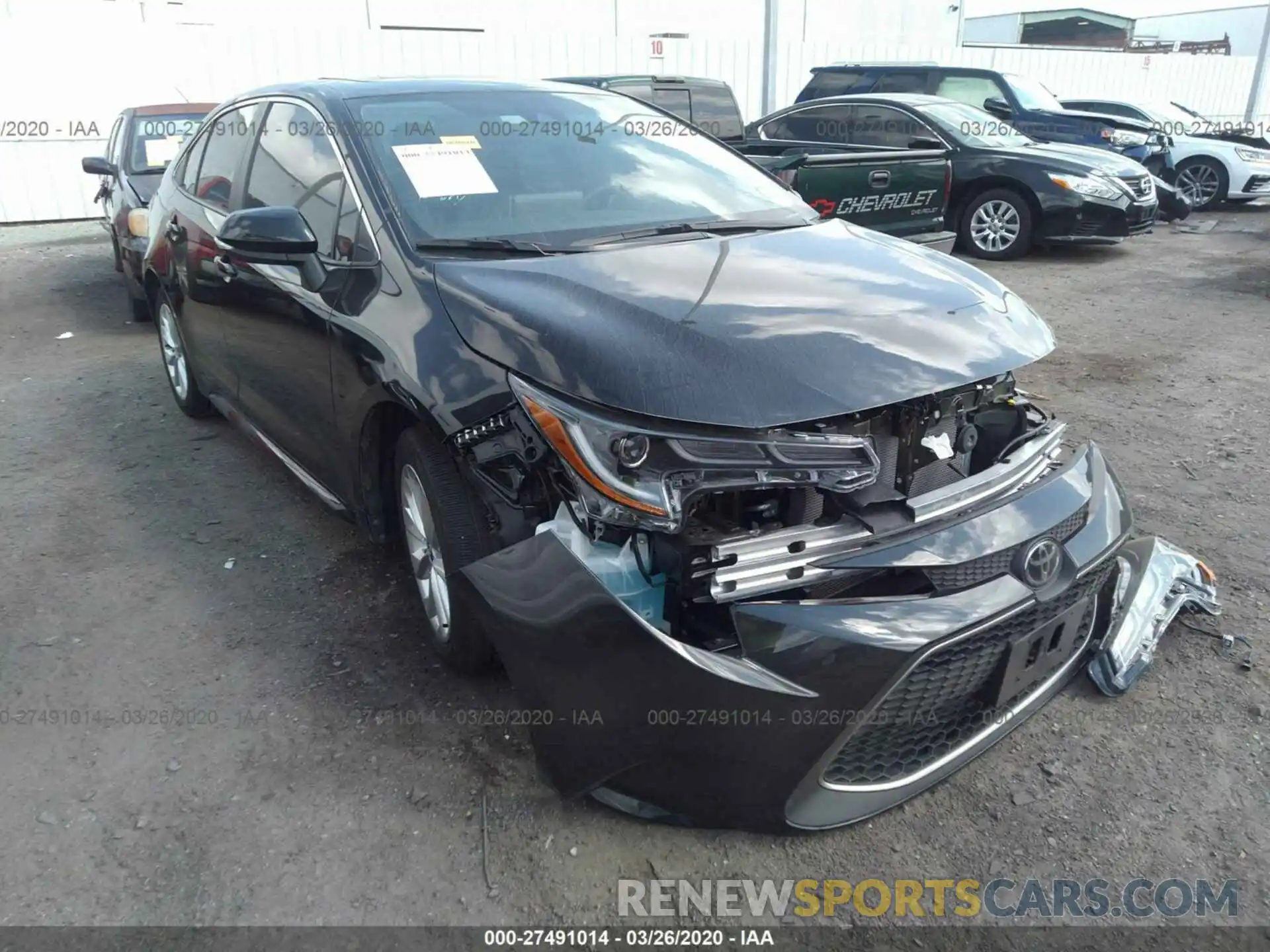 1 Photograph of a damaged car 5YFFPRAE8LP058663 TOYOTA COROLLA 2020