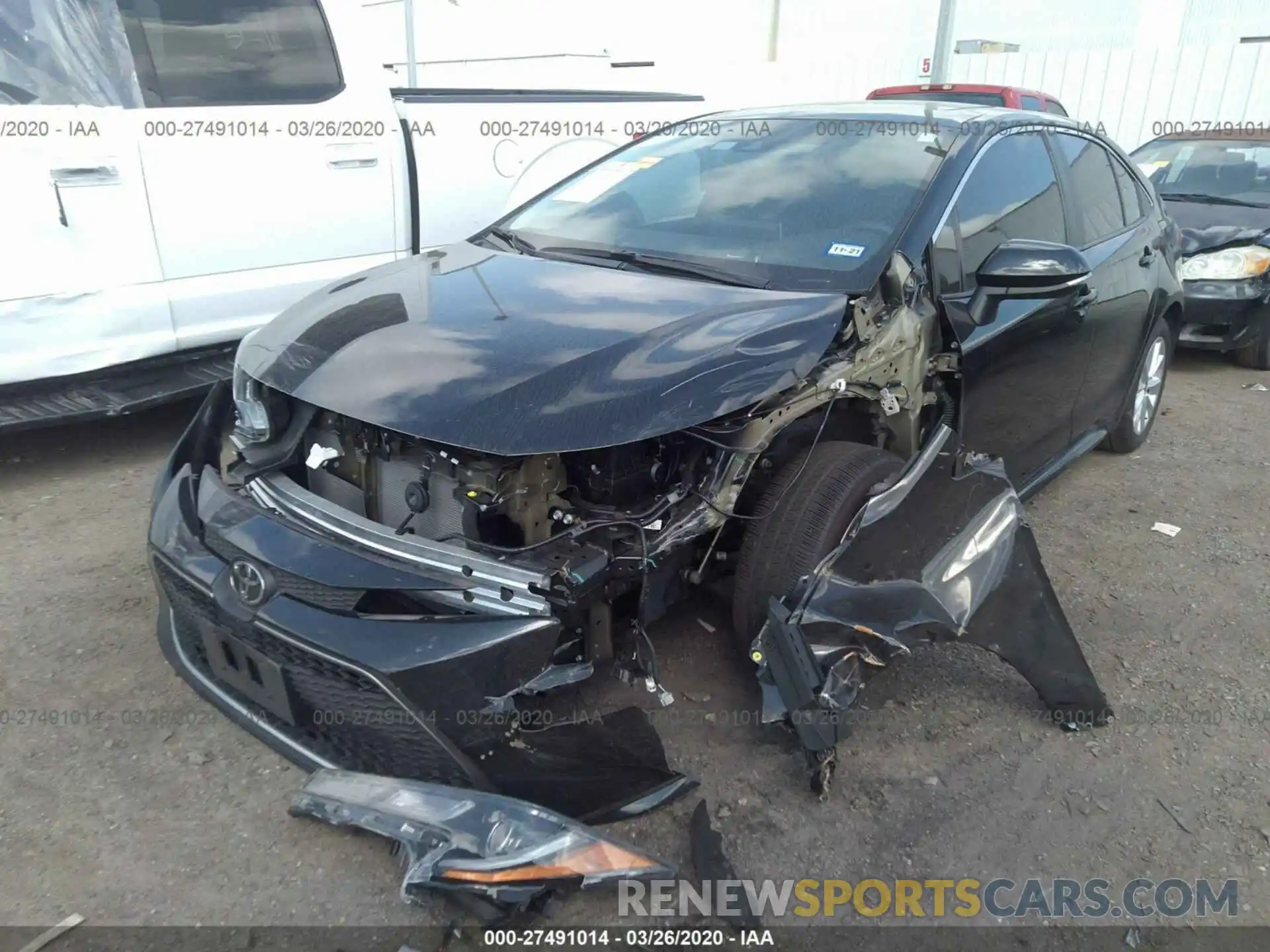 2 Photograph of a damaged car 5YFFPRAE8LP058663 TOYOTA COROLLA 2020