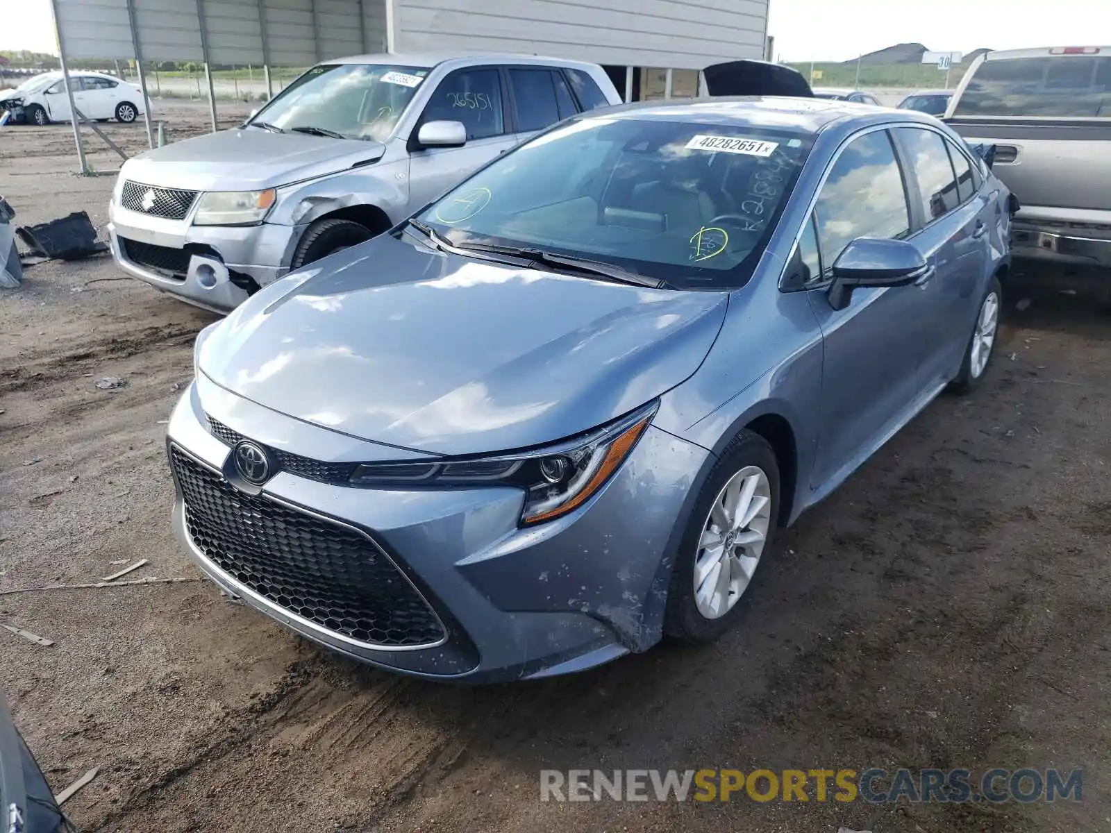 2 Photograph of a damaged car 5YFFPRAE9LP022335 TOYOTA COROLLA 2020