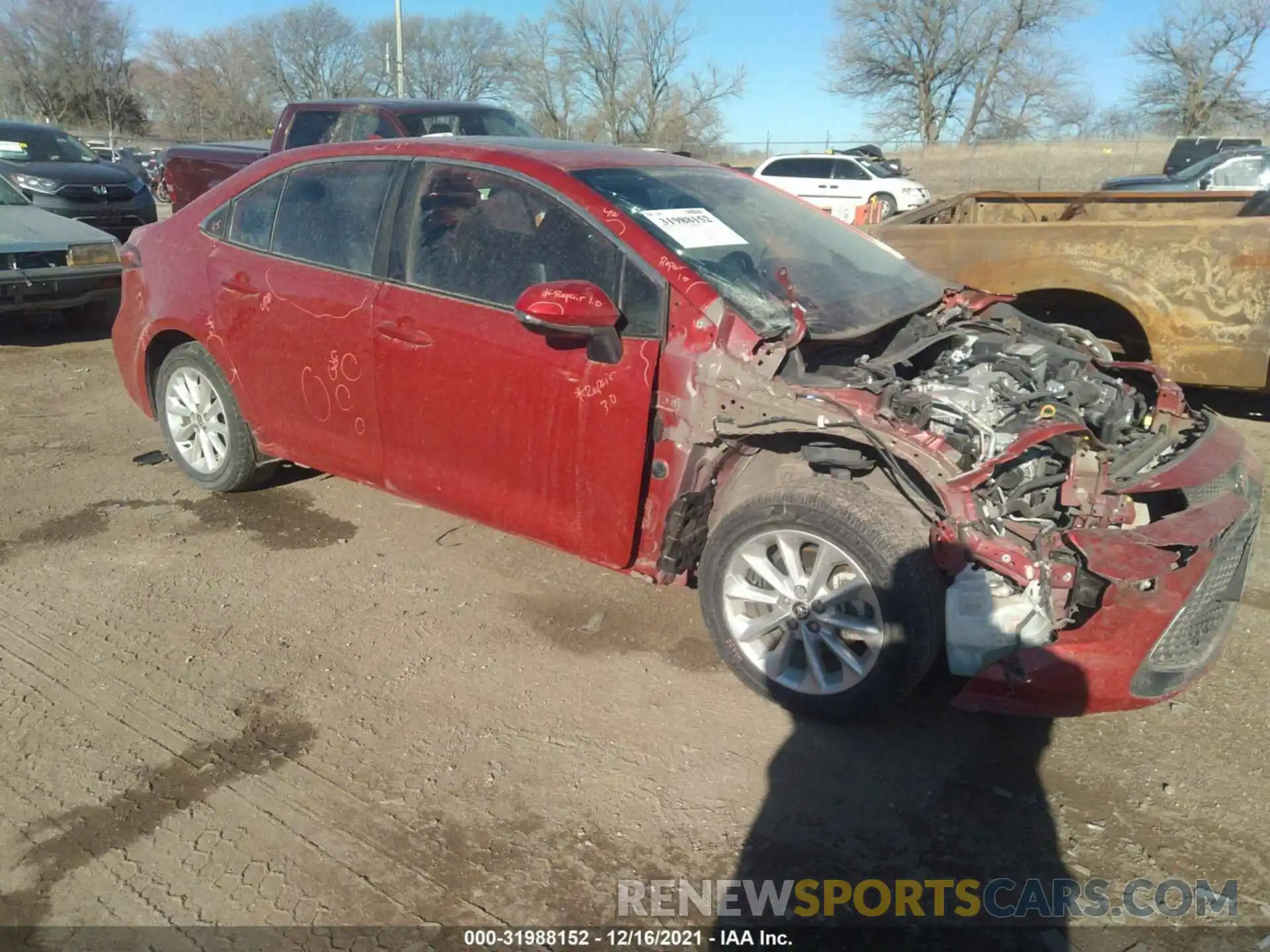 1 Photograph of a damaged car 5YFFPRAEXLP024515 TOYOTA COROLLA 2020