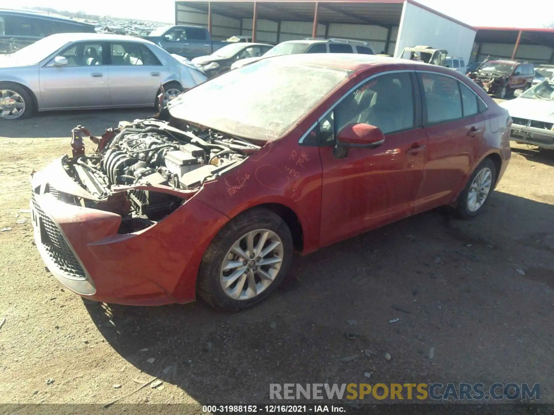 2 Photograph of a damaged car 5YFFPRAEXLP024515 TOYOTA COROLLA 2020