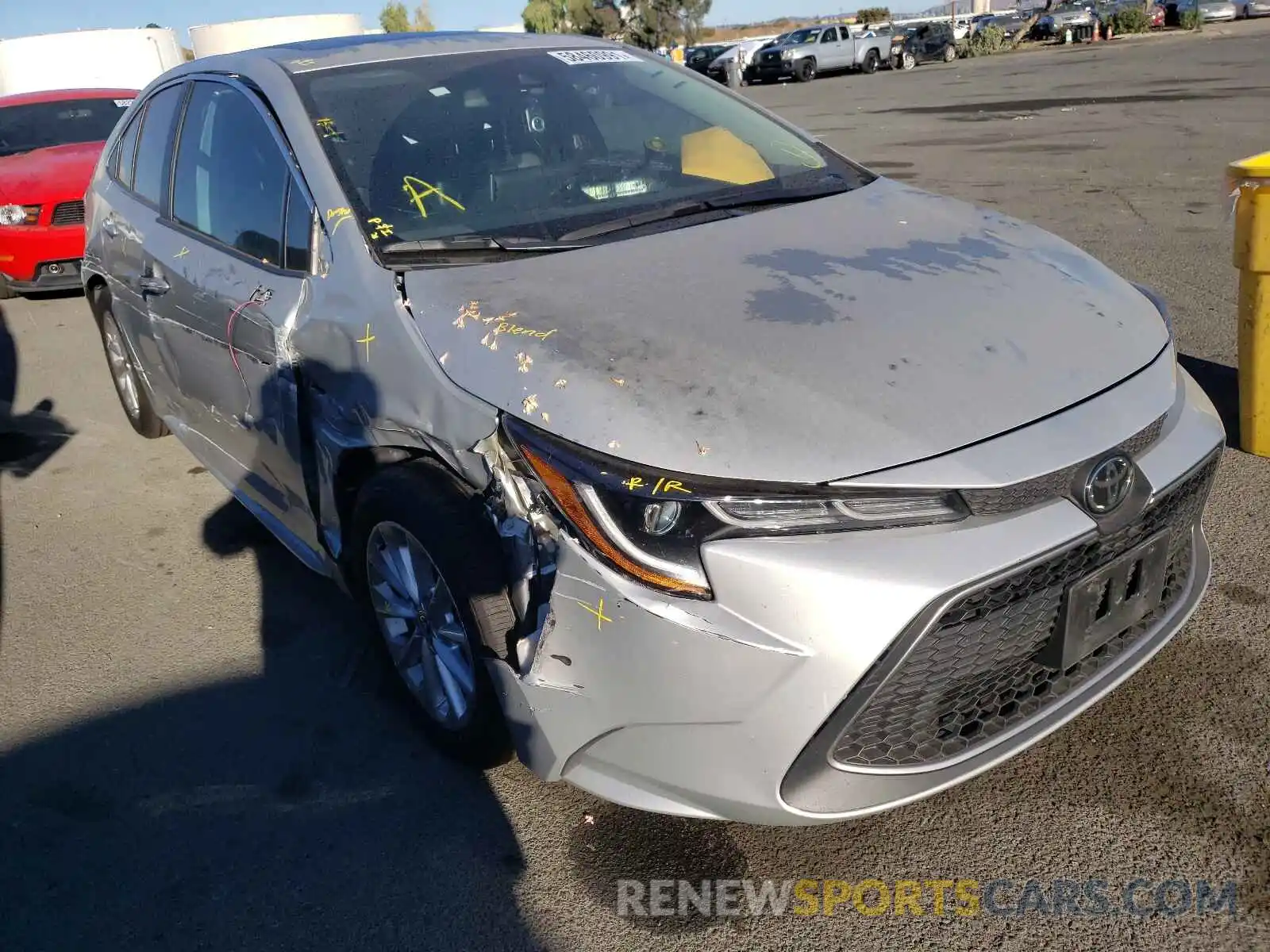 1 Photograph of a damaged car 5YFFPRAEXLP027219 TOYOTA COROLLA 2020