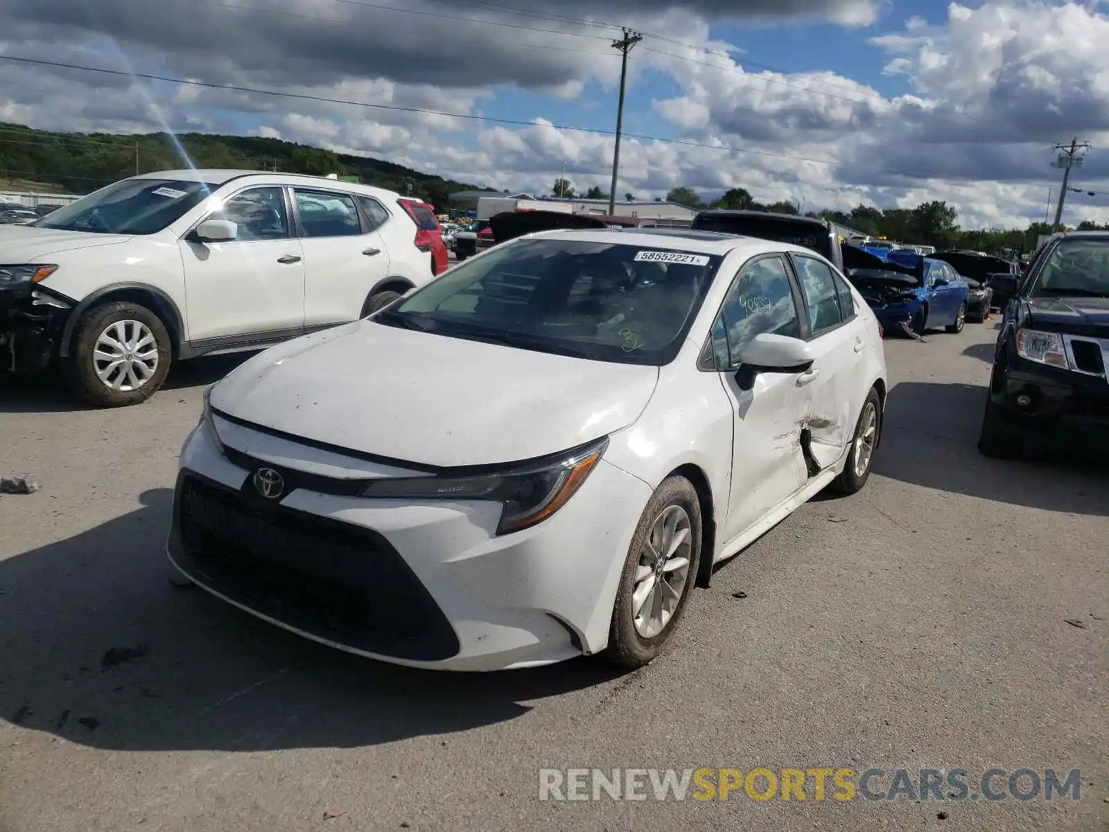 2 Photograph of a damaged car 5YFHPRAE0LP010597 TOYOTA COROLLA 2020