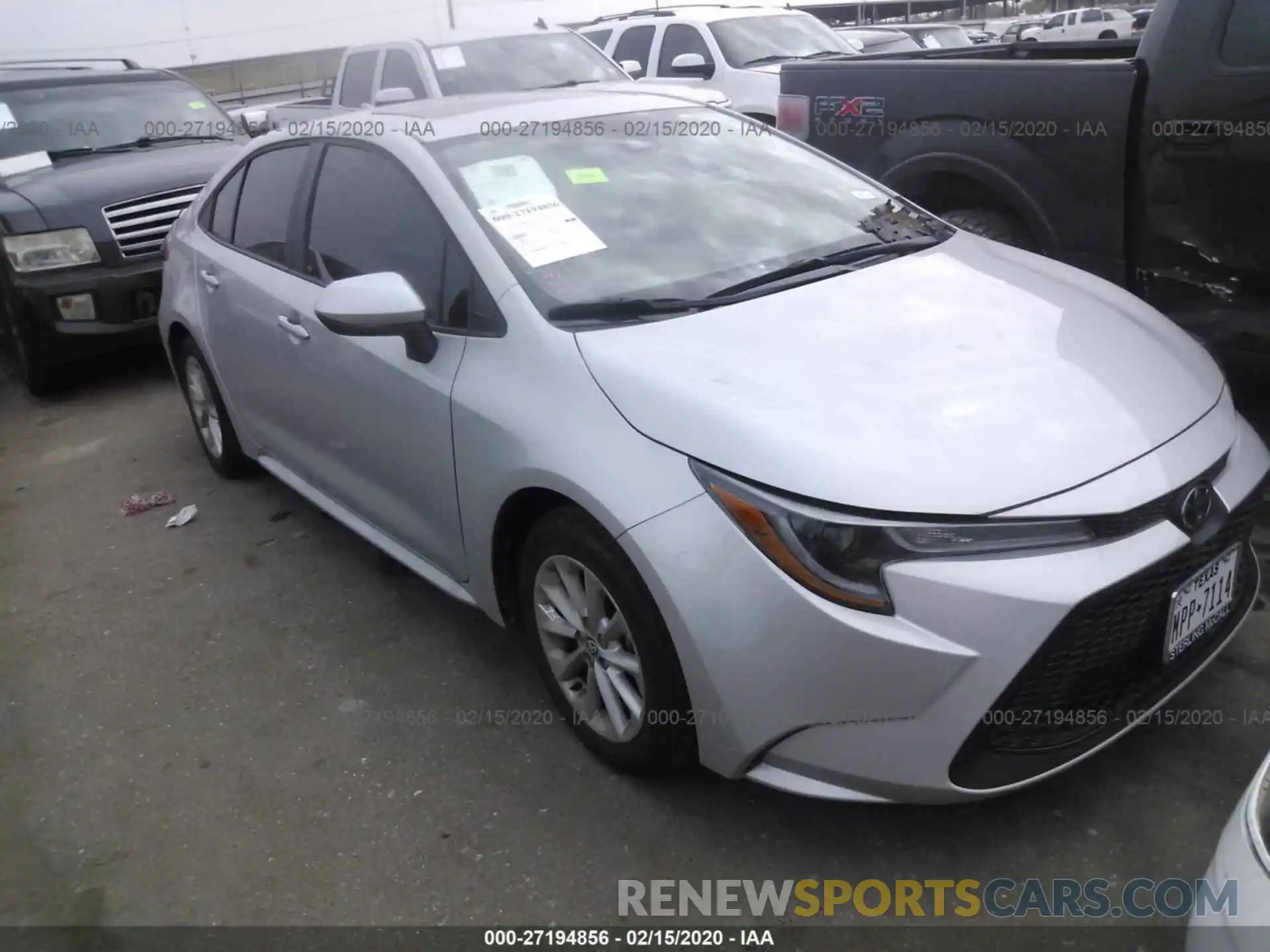 1 Photograph of a damaged car 5YFHPRAE0LP018019 TOYOTA COROLLA 2020