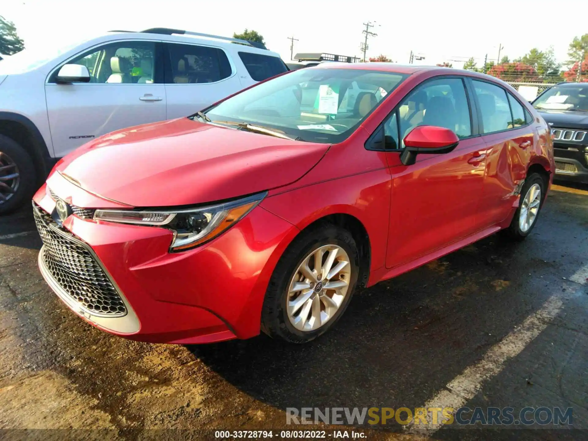 2 Photograph of a damaged car 5YFHPRAE0LP058360 TOYOTA COROLLA 2020