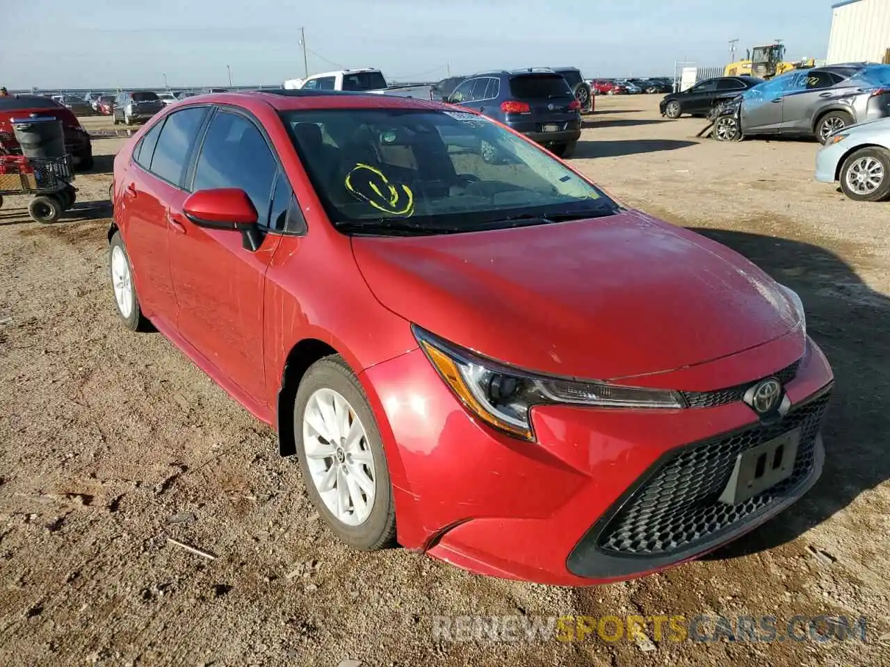 1 Photograph of a damaged car 5YFHPRAE1LP035878 TOYOTA COROLLA 2020