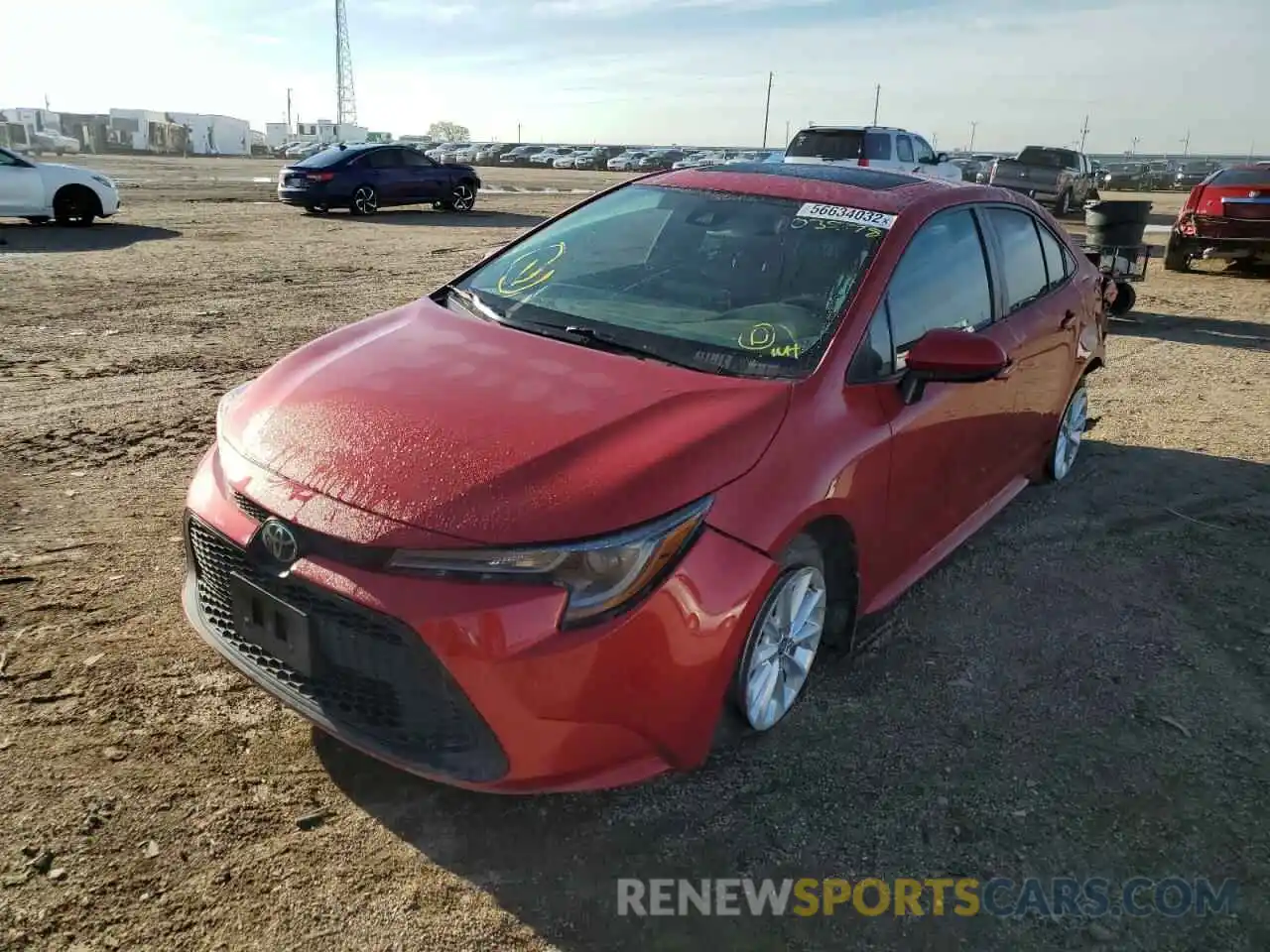 2 Photograph of a damaged car 5YFHPRAE1LP035878 TOYOTA COROLLA 2020