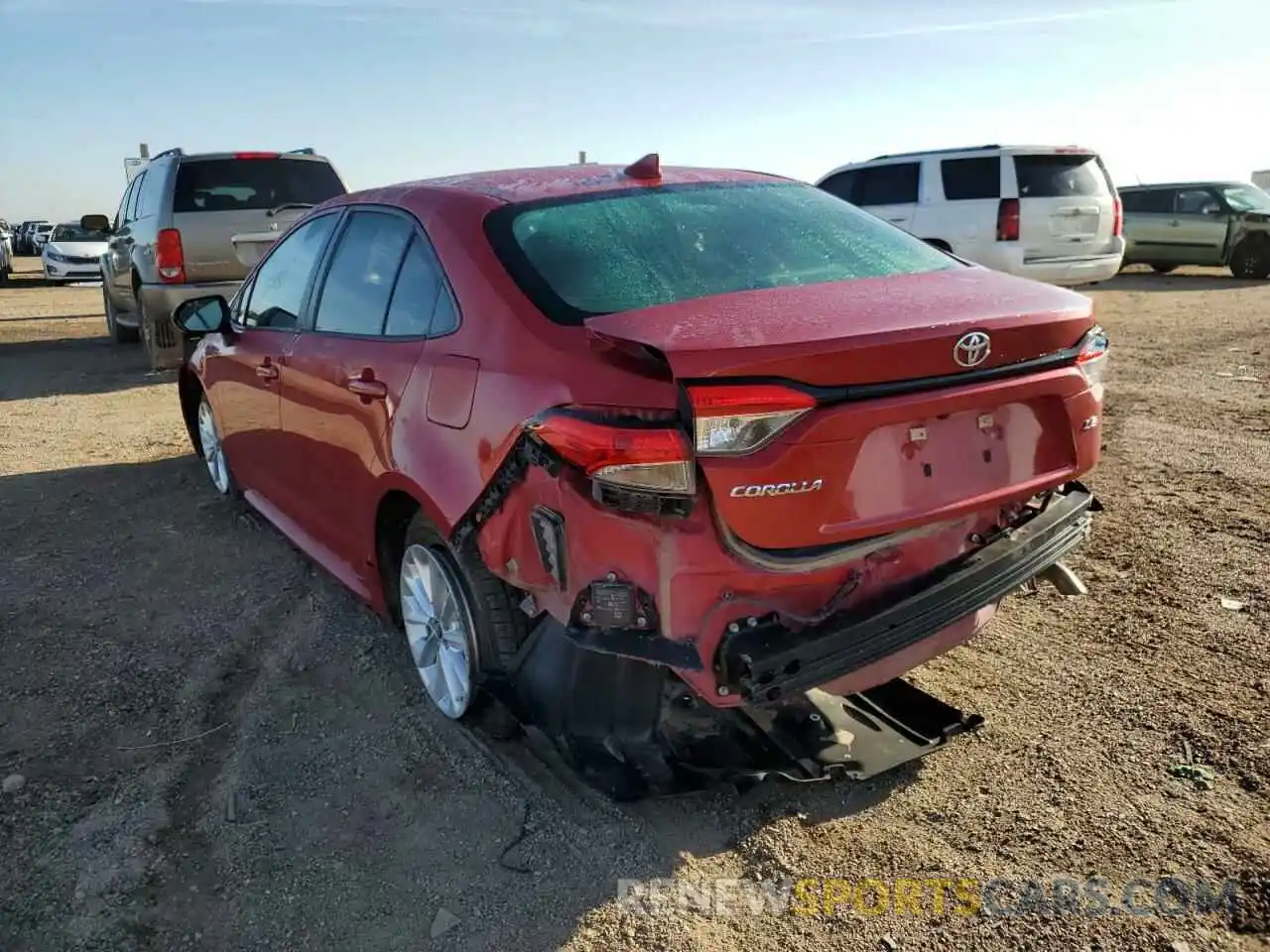 3 Photograph of a damaged car 5YFHPRAE1LP035878 TOYOTA COROLLA 2020