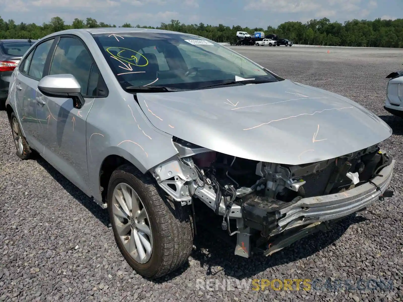 1 Photograph of a damaged car 5YFHPRAE1LP038375 TOYOTA COROLLA 2020