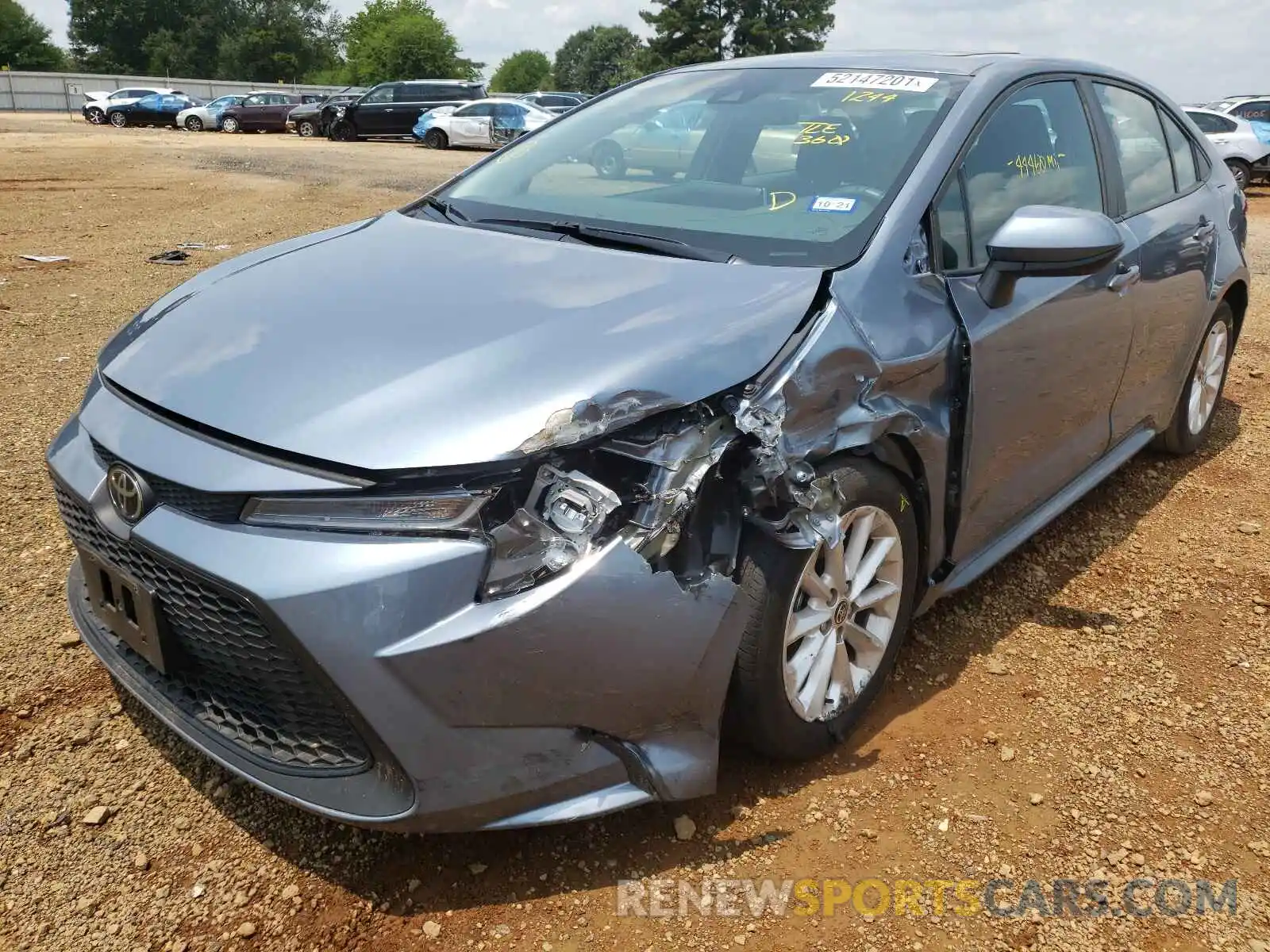 2 Photograph of a damaged car 5YFHPRAE1LP041244 TOYOTA COROLLA 2020