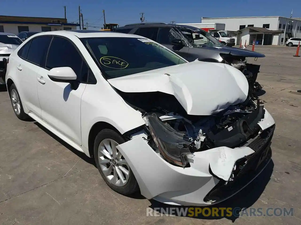 1 Photograph of a damaged car 5YFHPRAE2LP019379 TOYOTA COROLLA 2020