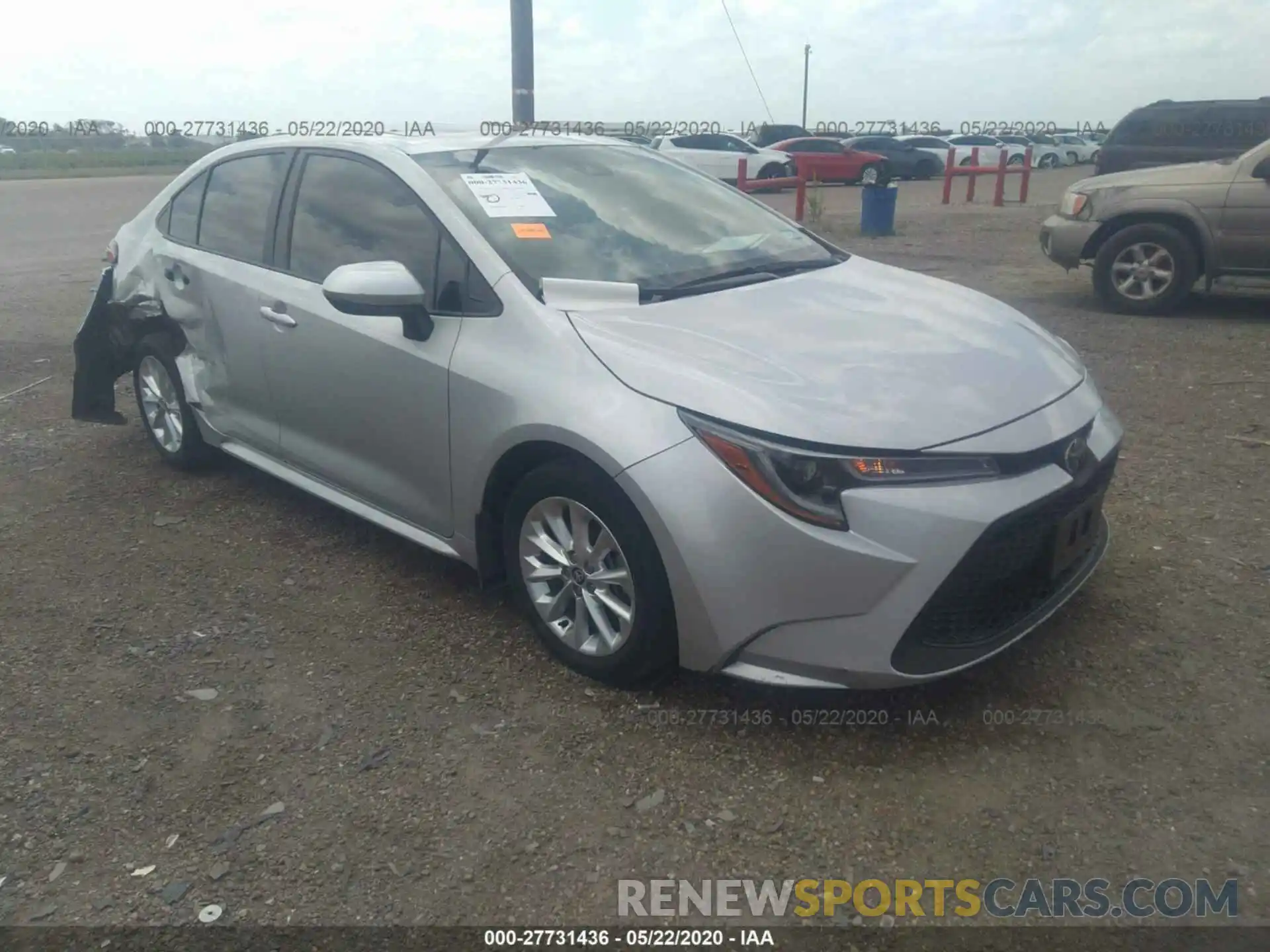 1 Photograph of a damaged car 5YFHPRAE2LP019821 TOYOTA COROLLA 2020