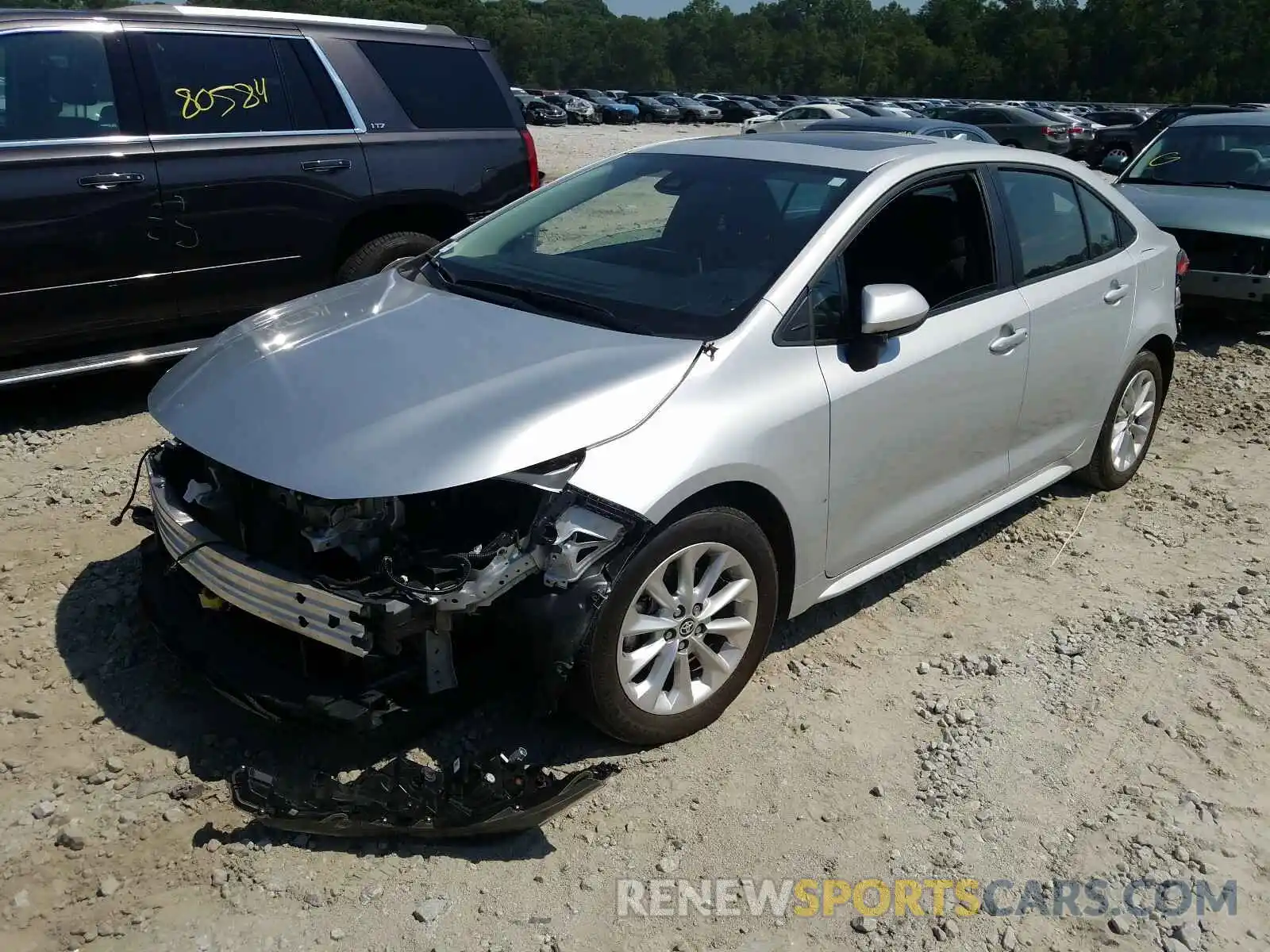 2 Photograph of a damaged car 5YFHPRAE2LP021116 TOYOTA COROLLA 2020