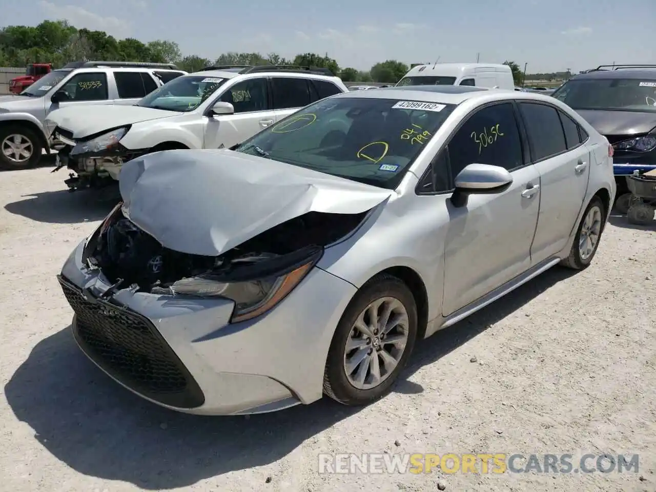 2 Photograph of a damaged car 5YFHPRAE2LP041799 TOYOTA COROLLA 2020