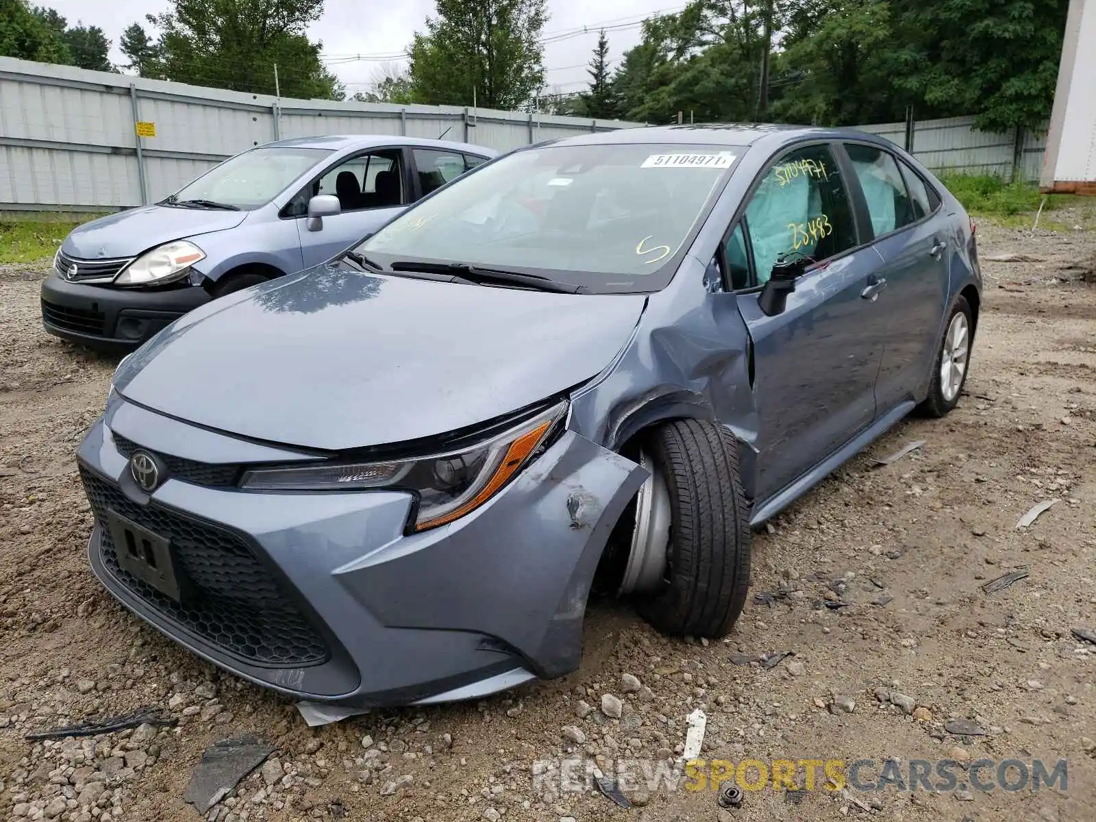 2 Photograph of a damaged car 5YFHPRAE2LP055797 TOYOTA COROLLA 2020