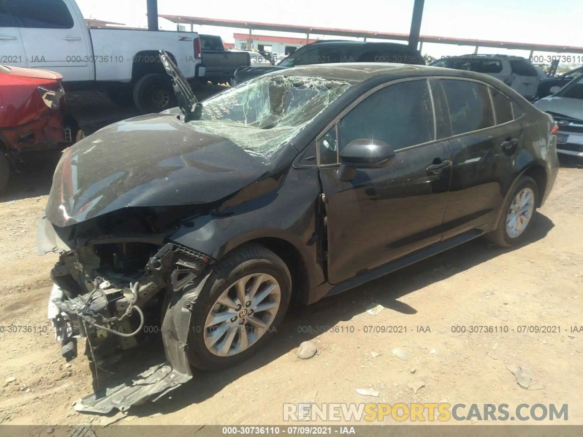 2 Photograph of a damaged car 5YFHPRAE3LP043125 TOYOTA COROLLA 2020