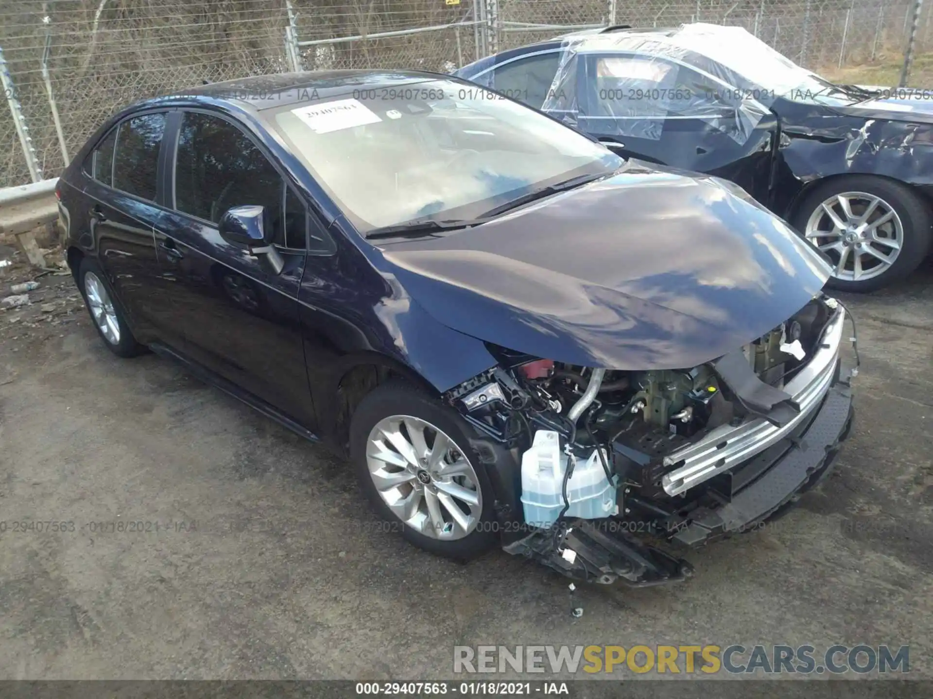 1 Photograph of a damaged car 5YFHPRAE3LP086542 TOYOTA COROLLA 2020