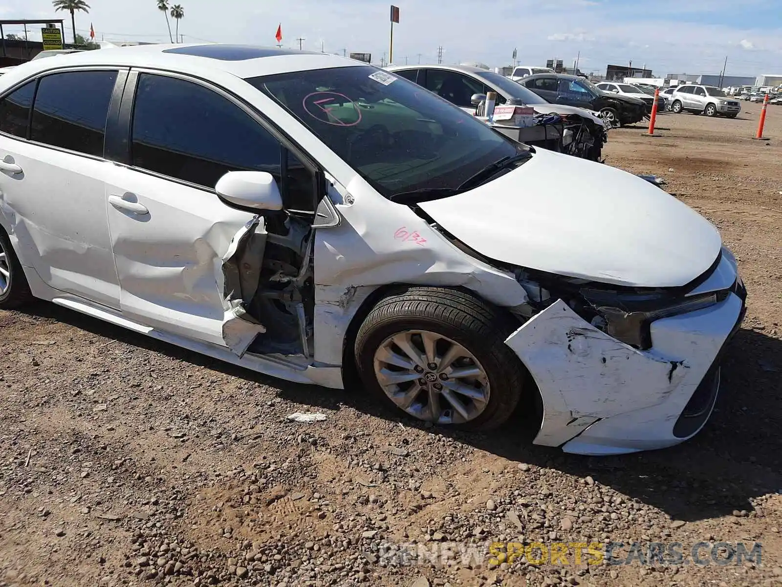 9 Photograph of a damaged car 5YFHPRAE4LP119144 TOYOTA COROLLA 2020