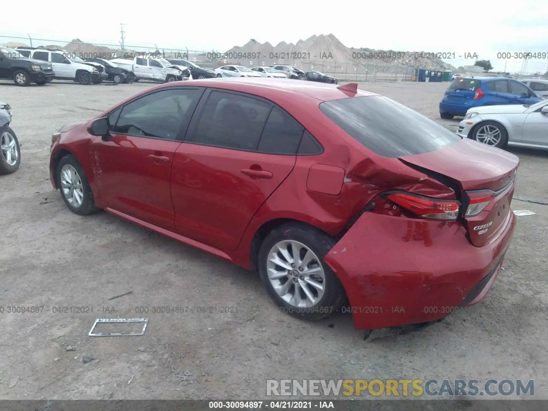 3 Photograph of a damaged car 5YFHPRAE5LP021112 TOYOTA COROLLA 2020