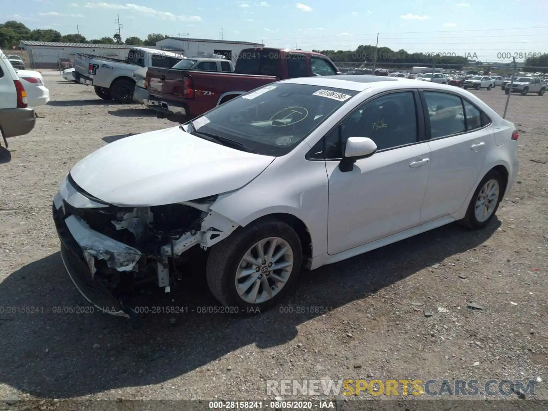 2 Photograph of a damaged car 5YFHPRAE5LP026178 TOYOTA COROLLA 2020