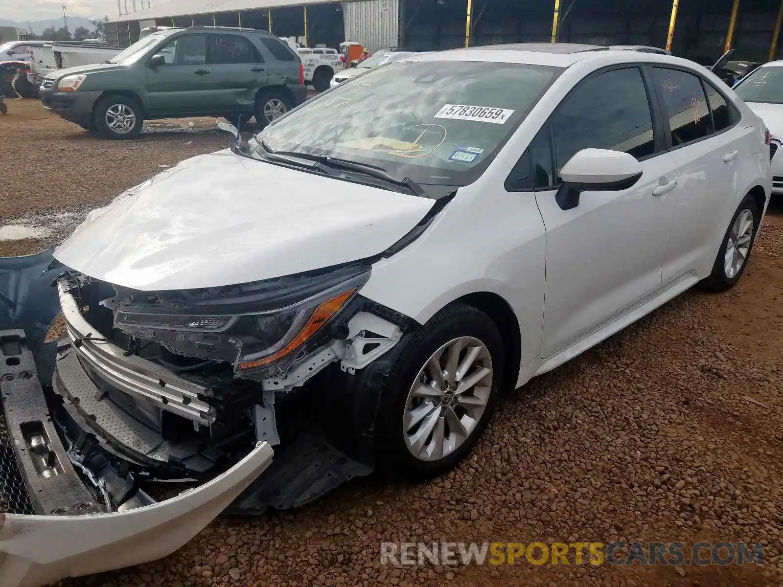 2 Photograph of a damaged car 5YFHPRAE6LP015139 TOYOTA COROLLA 2020