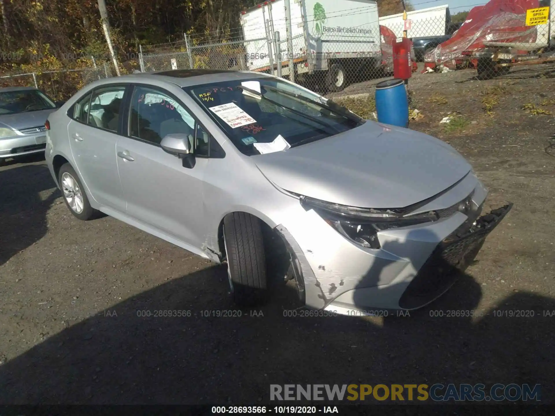 1 Photograph of a damaged car 5YFHPRAE6LP026075 TOYOTA COROLLA 2020