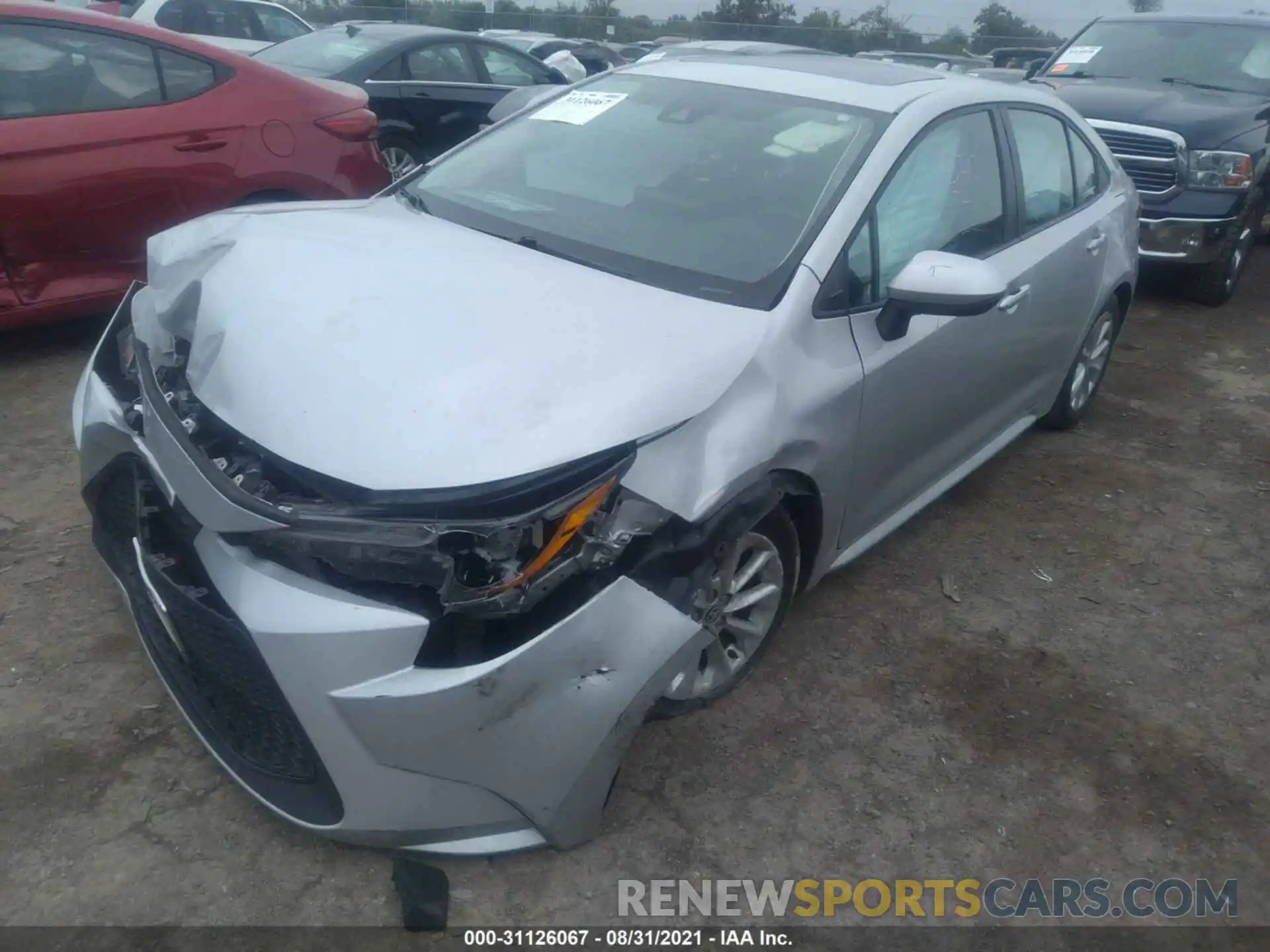 2 Photograph of a damaged car 5YFHPRAE6LP026142 TOYOTA COROLLA 2020