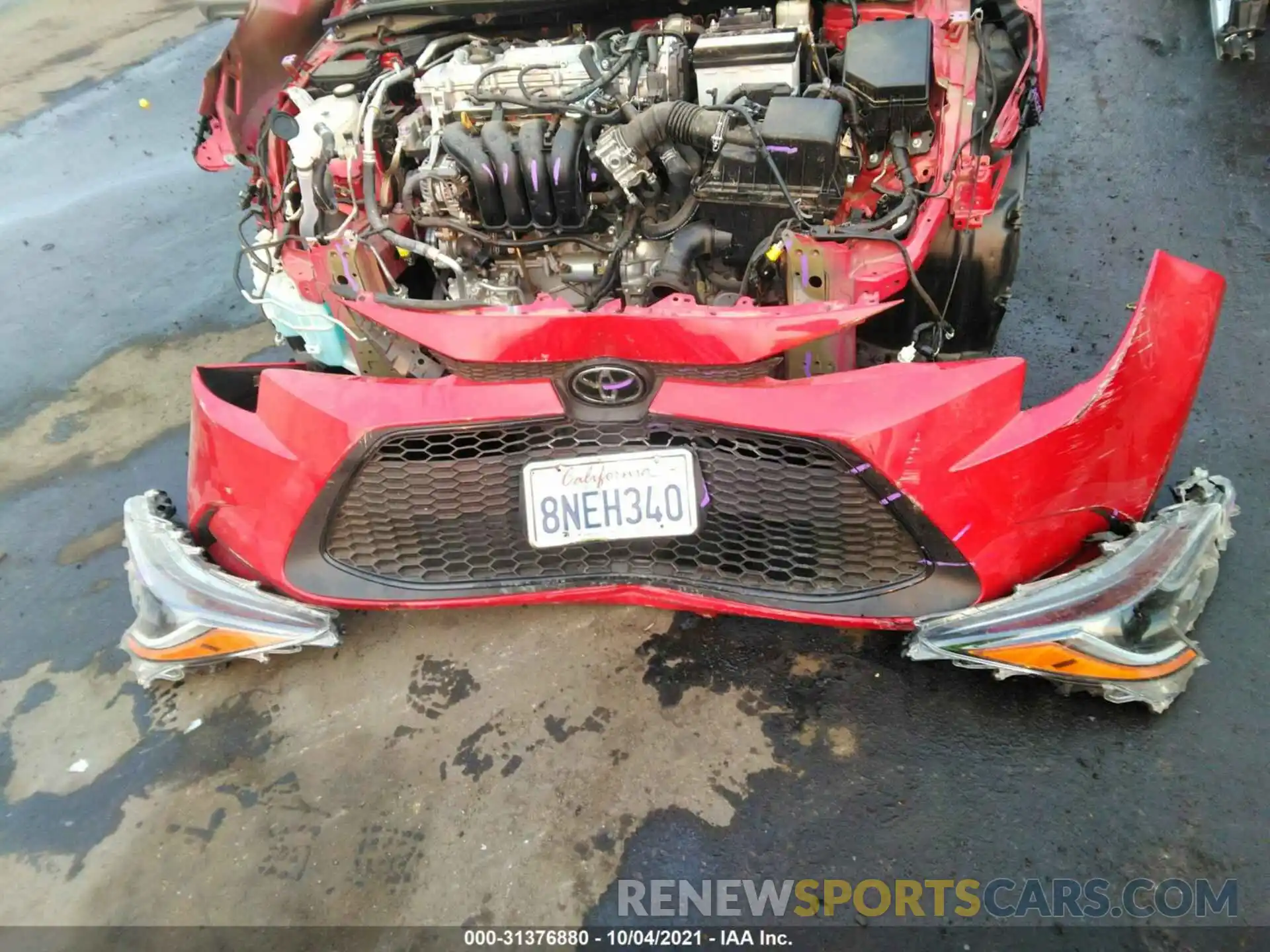 12 Photograph of a damaged car 5YFHPRAE7LP003792 TOYOTA COROLLA 2020