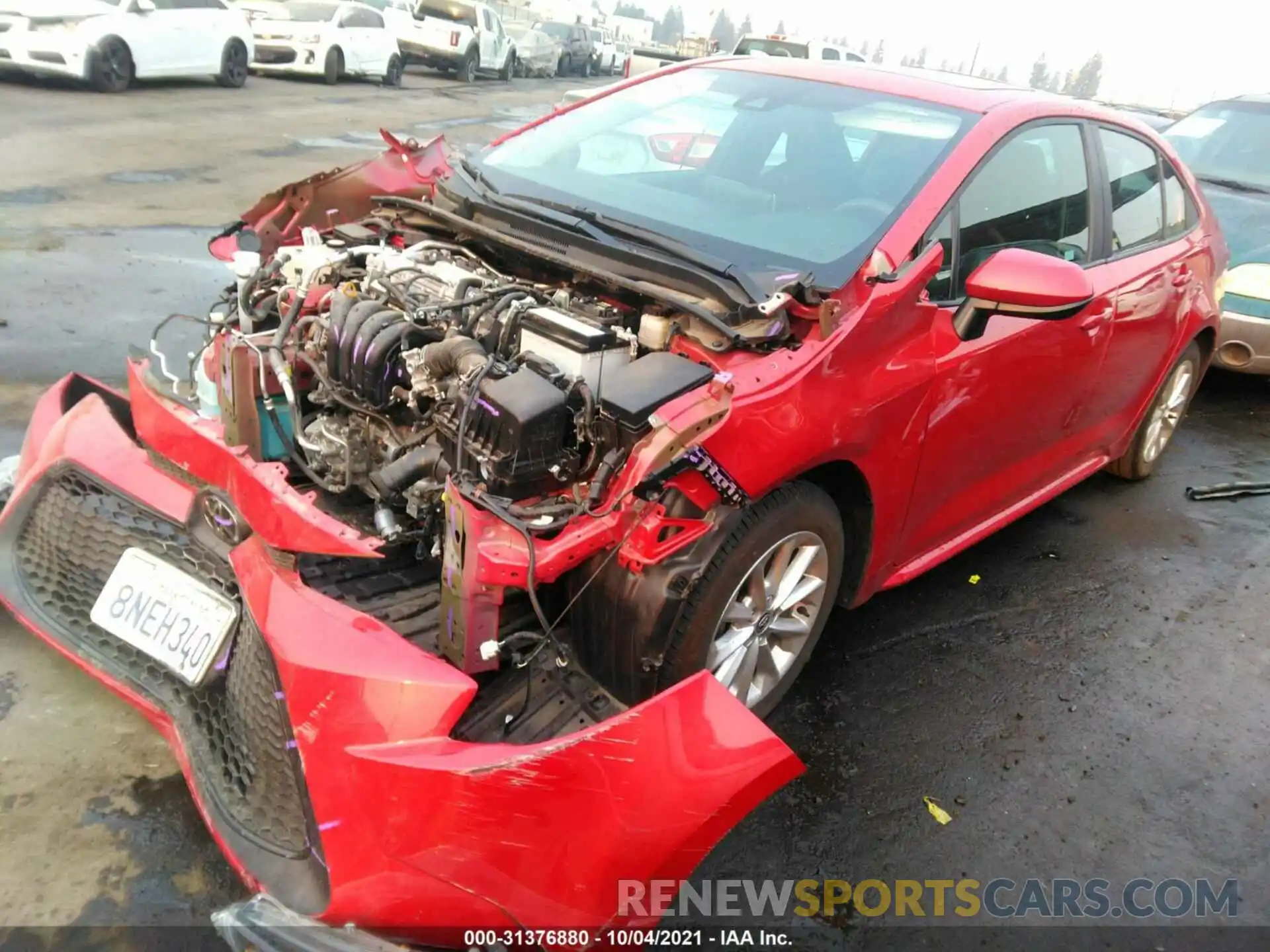 2 Photograph of a damaged car 5YFHPRAE7LP003792 TOYOTA COROLLA 2020