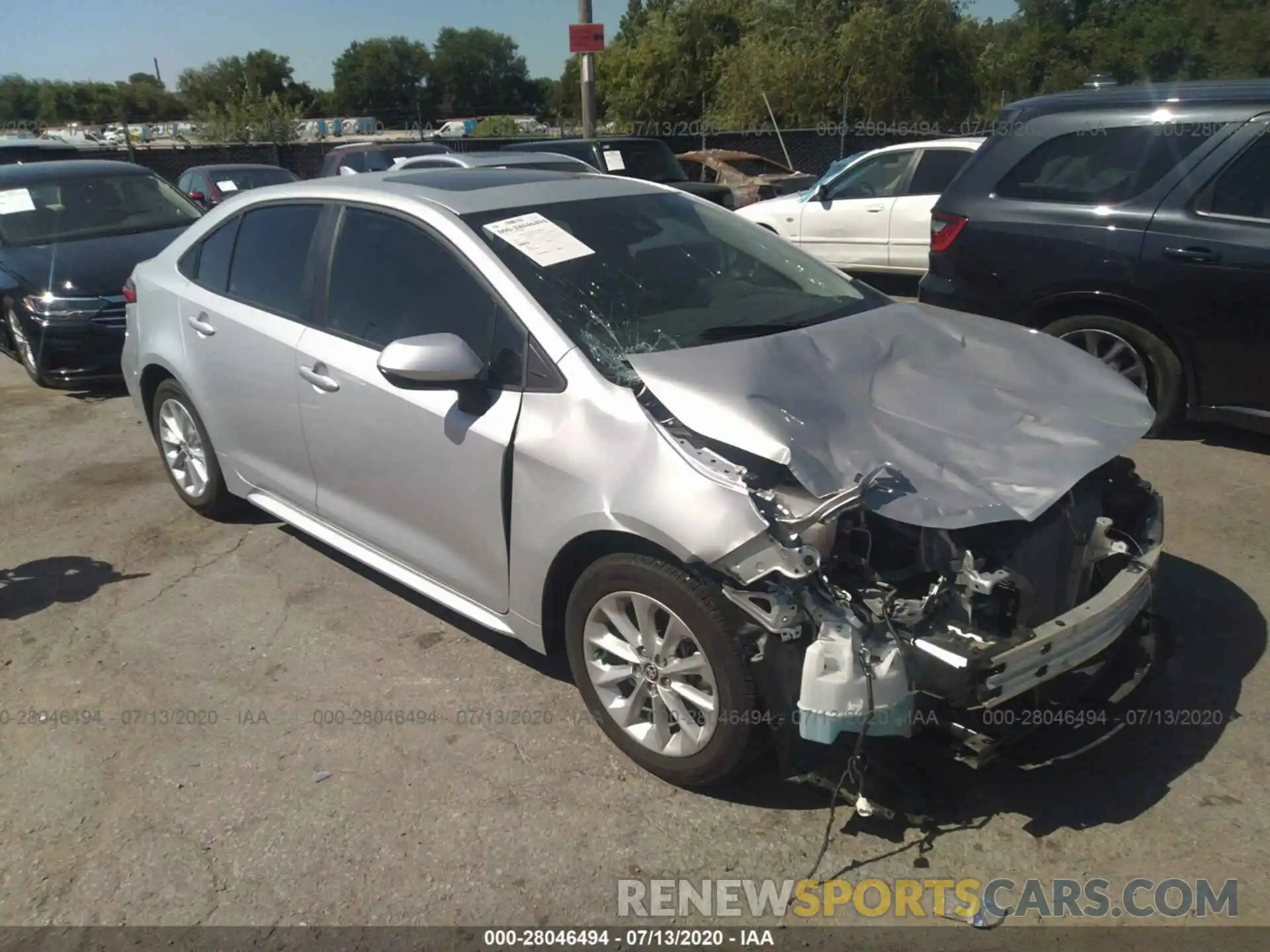 1 Photograph of a damaged car 5YFHPRAE7LP011715 TOYOTA COROLLA 2020