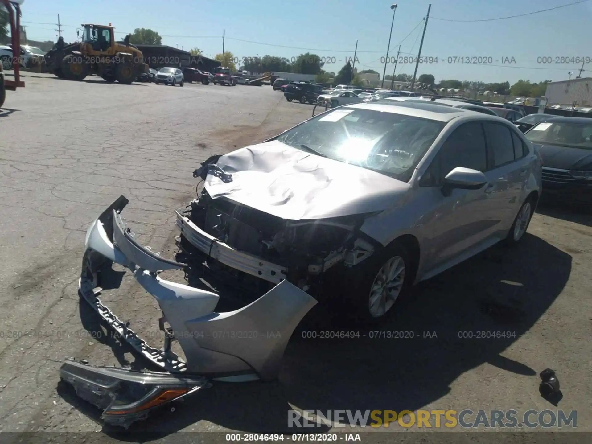 2 Photograph of a damaged car 5YFHPRAE7LP011715 TOYOTA COROLLA 2020