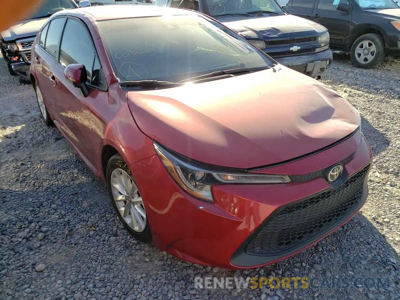 1 Photograph of a damaged car 5YFHPRAE7LP016073 TOYOTA COROLLA 2020