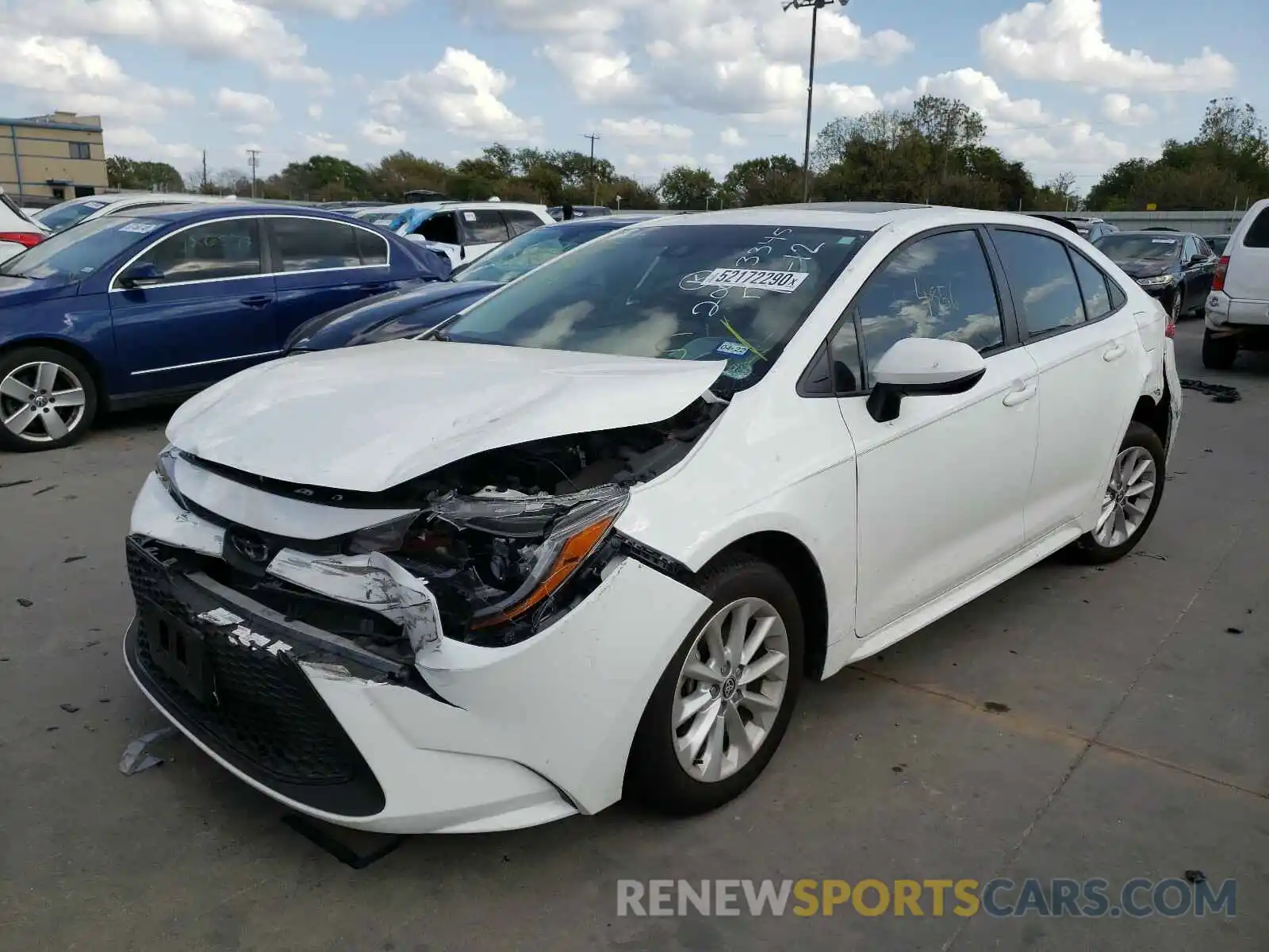 2 Photograph of a damaged car 5YFHPRAE7LP023962 TOYOTA COROLLA 2020