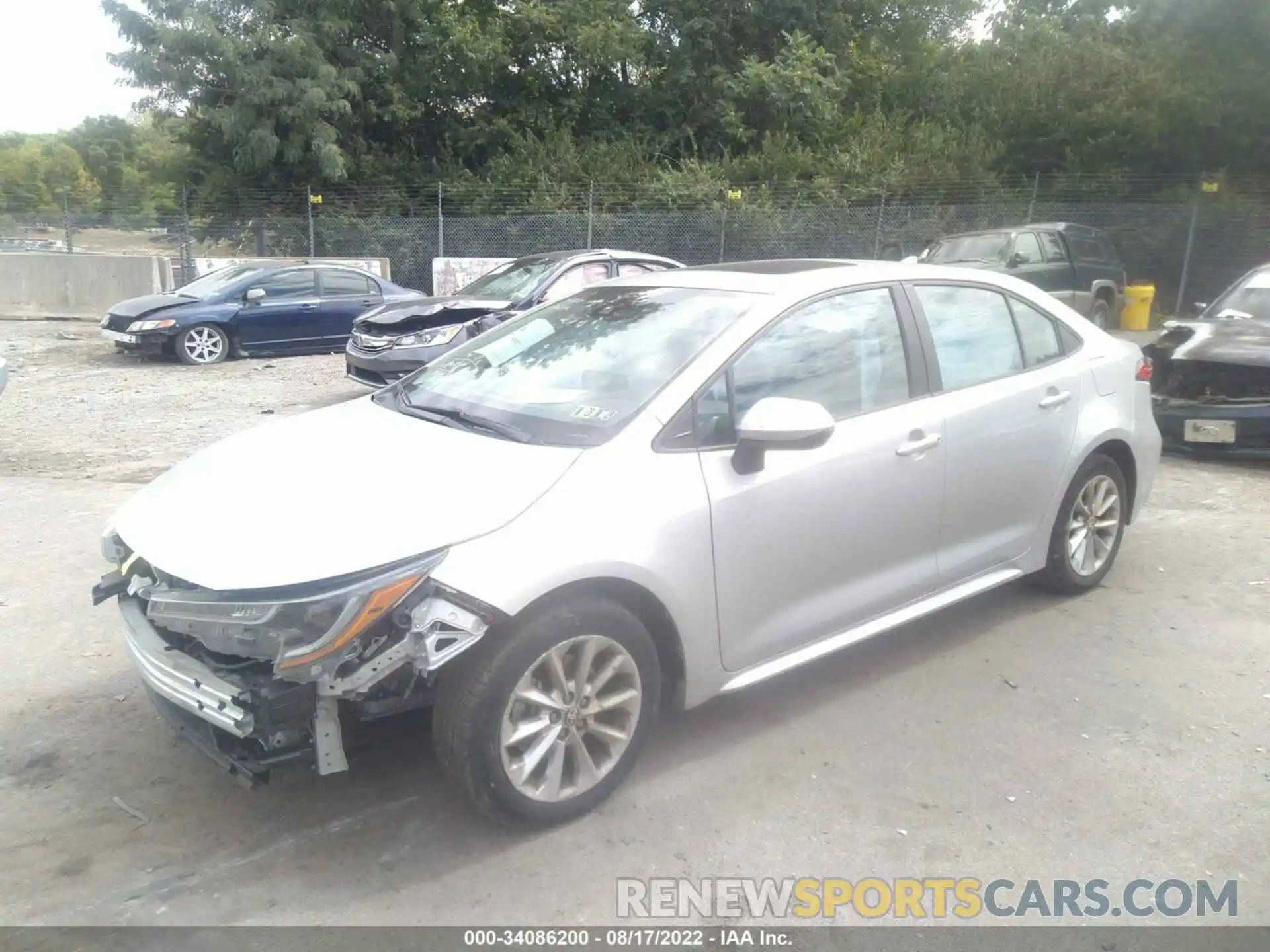 2 Photograph of a damaged car 5YFHPRAE7LP042303 TOYOTA COROLLA 2020