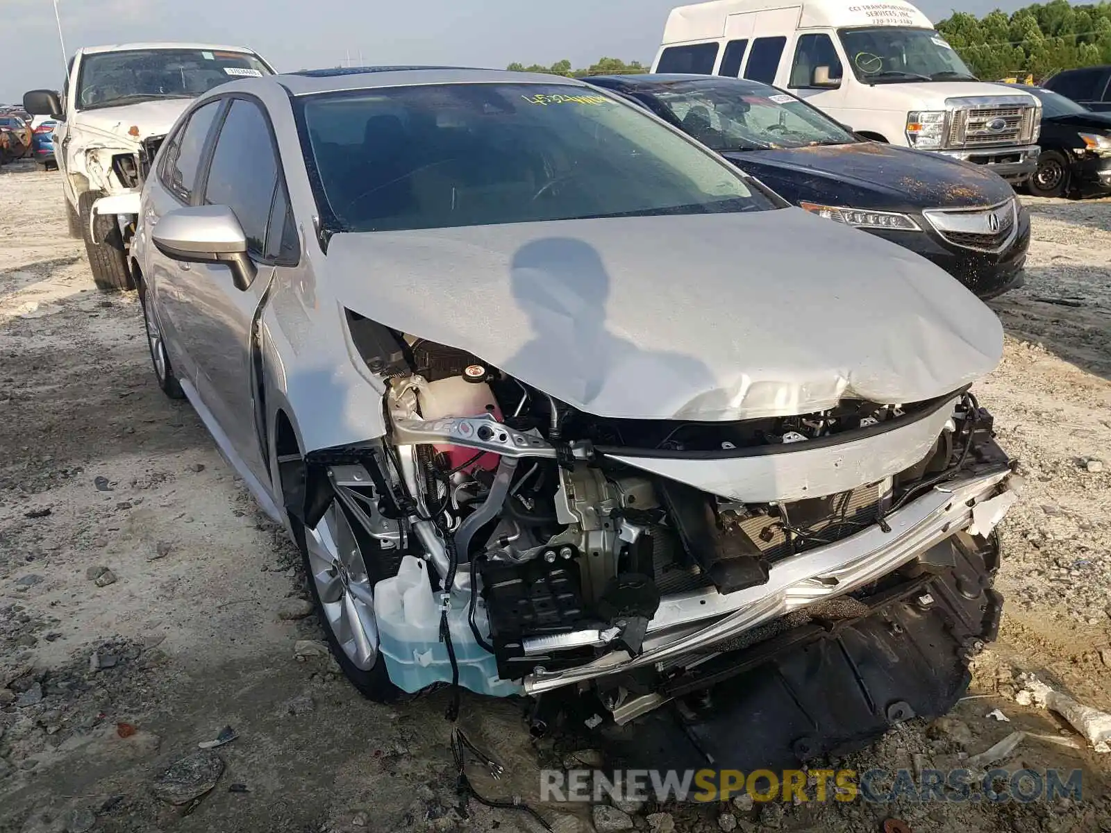 1 Photograph of a damaged car 5YFHPRAE7LP054189 TOYOTA COROLLA 2020