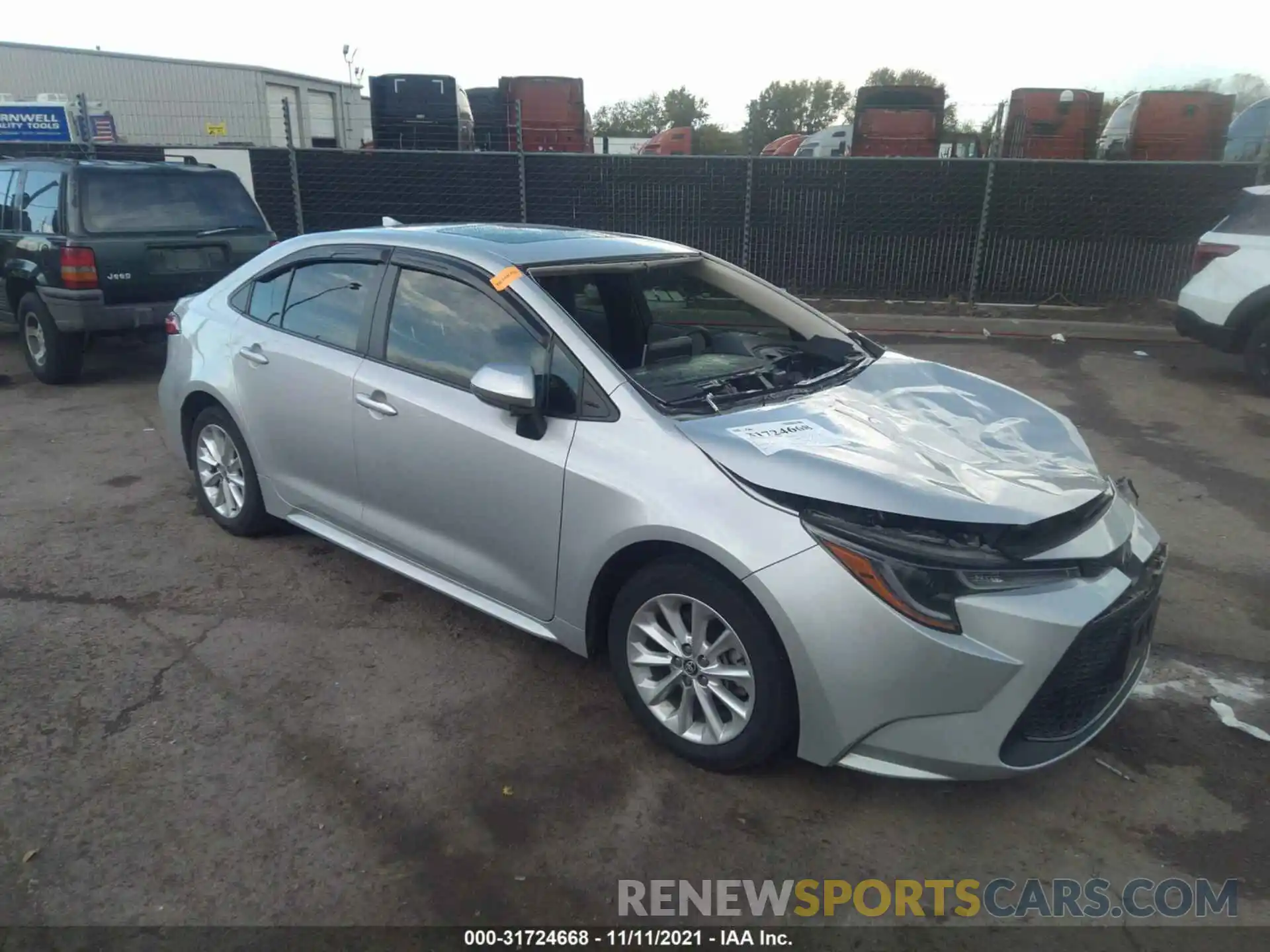 1 Photograph of a damaged car 5YFHPRAE8LP007169 TOYOTA COROLLA 2020