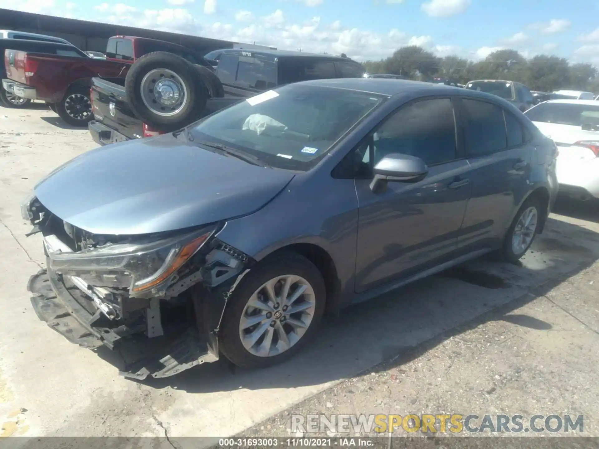 2 Photograph of a damaged car 5YFHPRAE8LP019984 TOYOTA COROLLA 2020