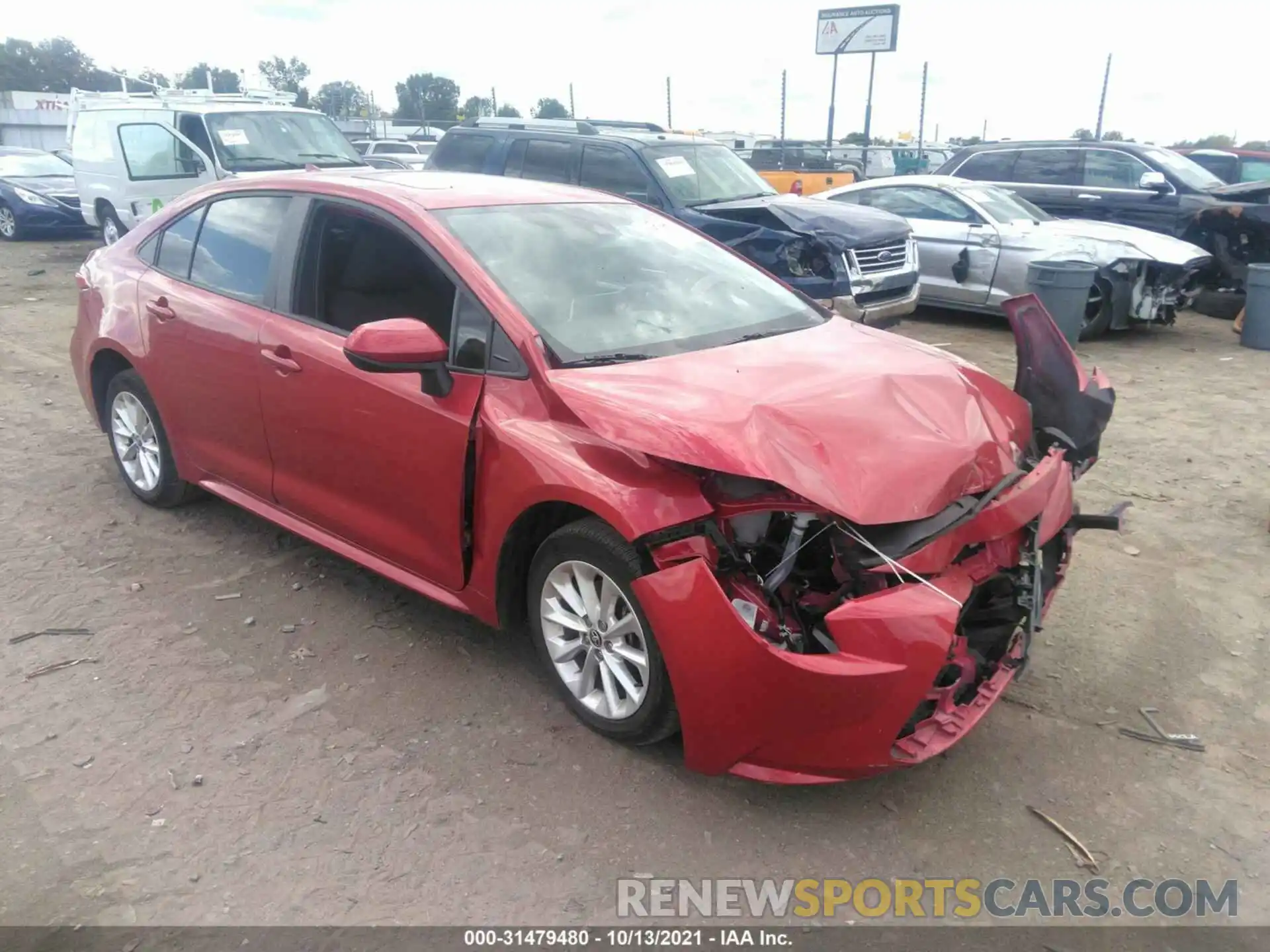 1 Photograph of a damaged car 5YFHPRAE8LP021962 TOYOTA COROLLA 2020