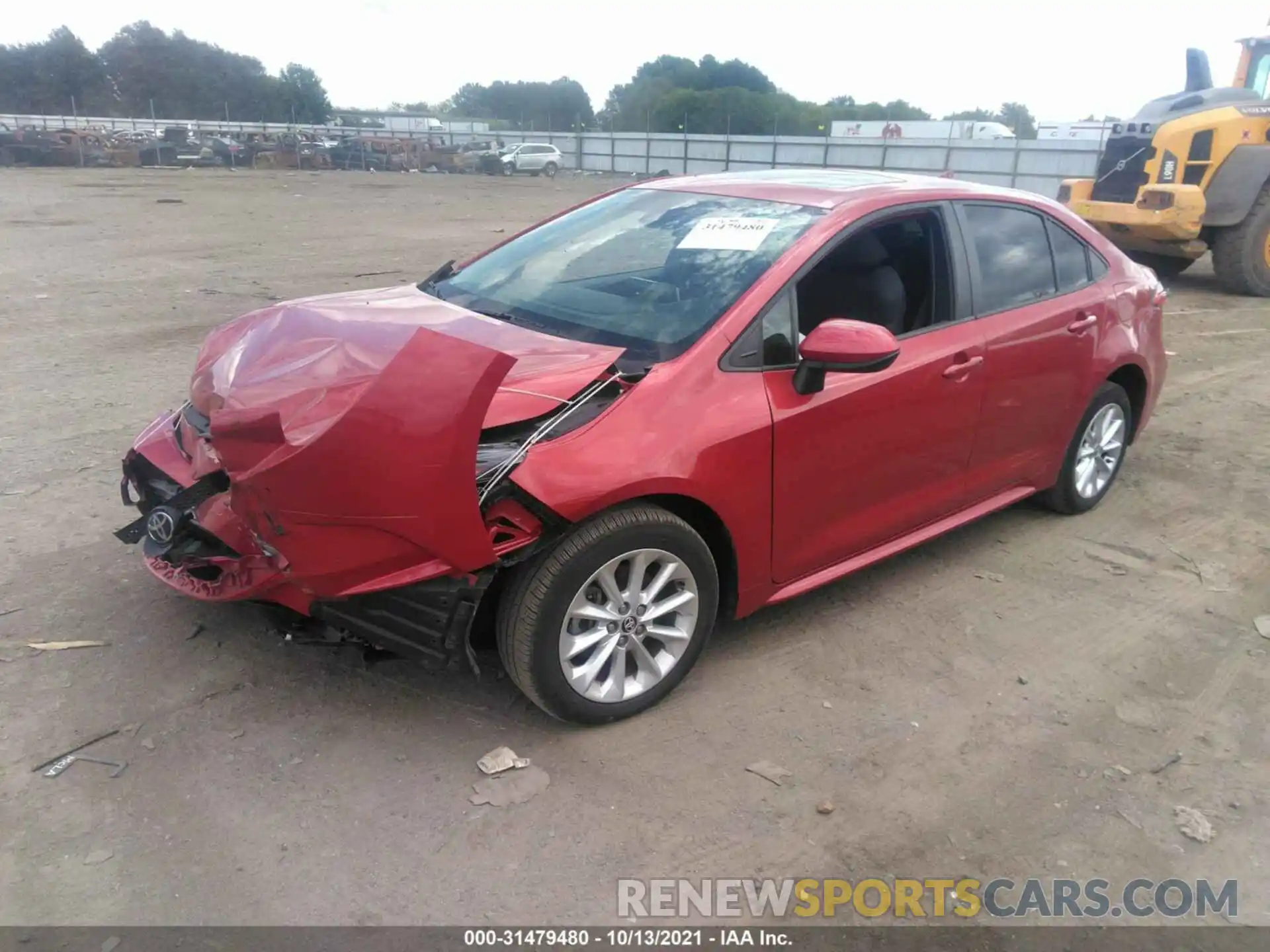 2 Photograph of a damaged car 5YFHPRAE8LP021962 TOYOTA COROLLA 2020