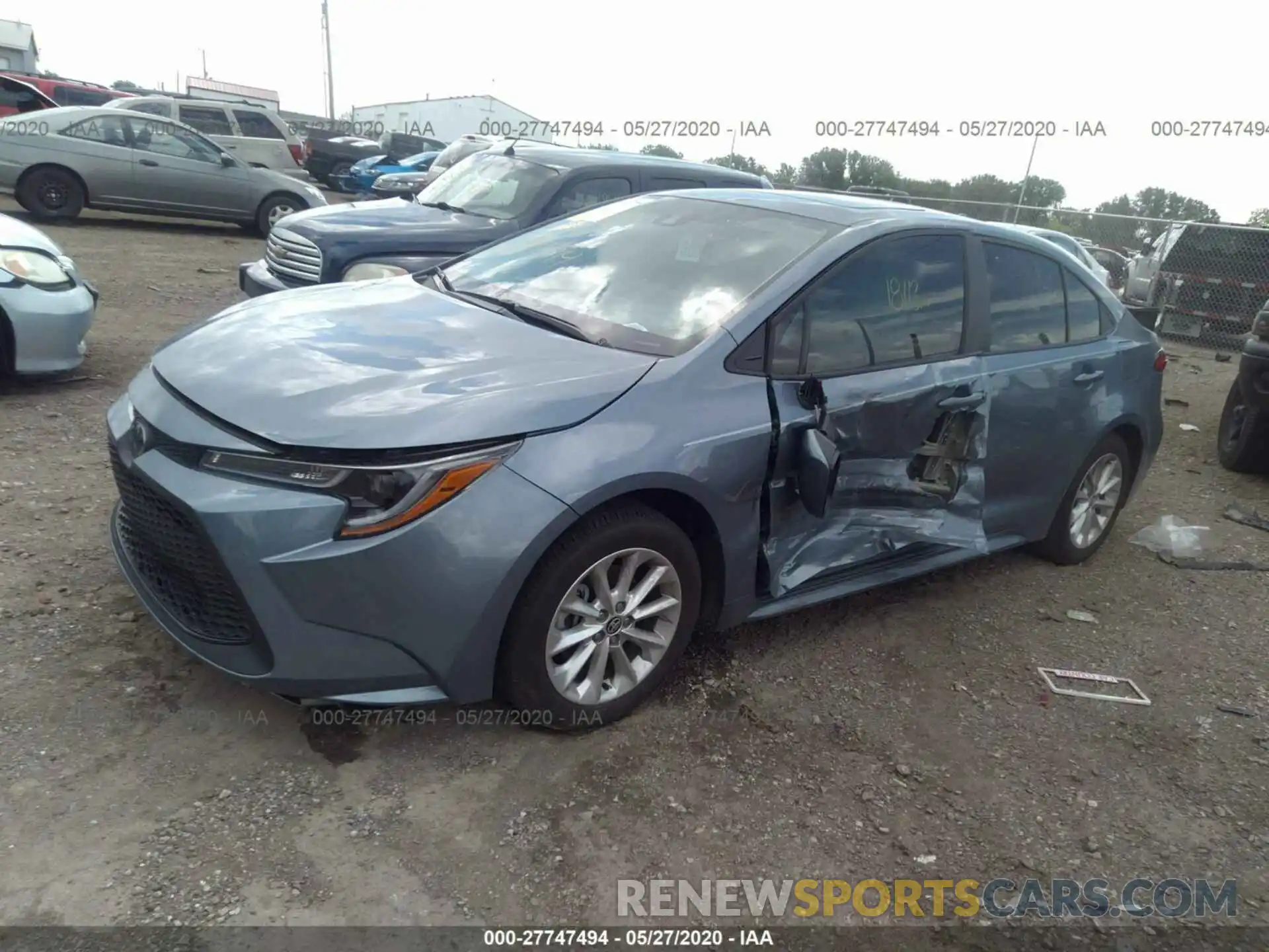 2 Photograph of a damaged car 5YFHPRAE8LP043492 TOYOTA COROLLA 2020