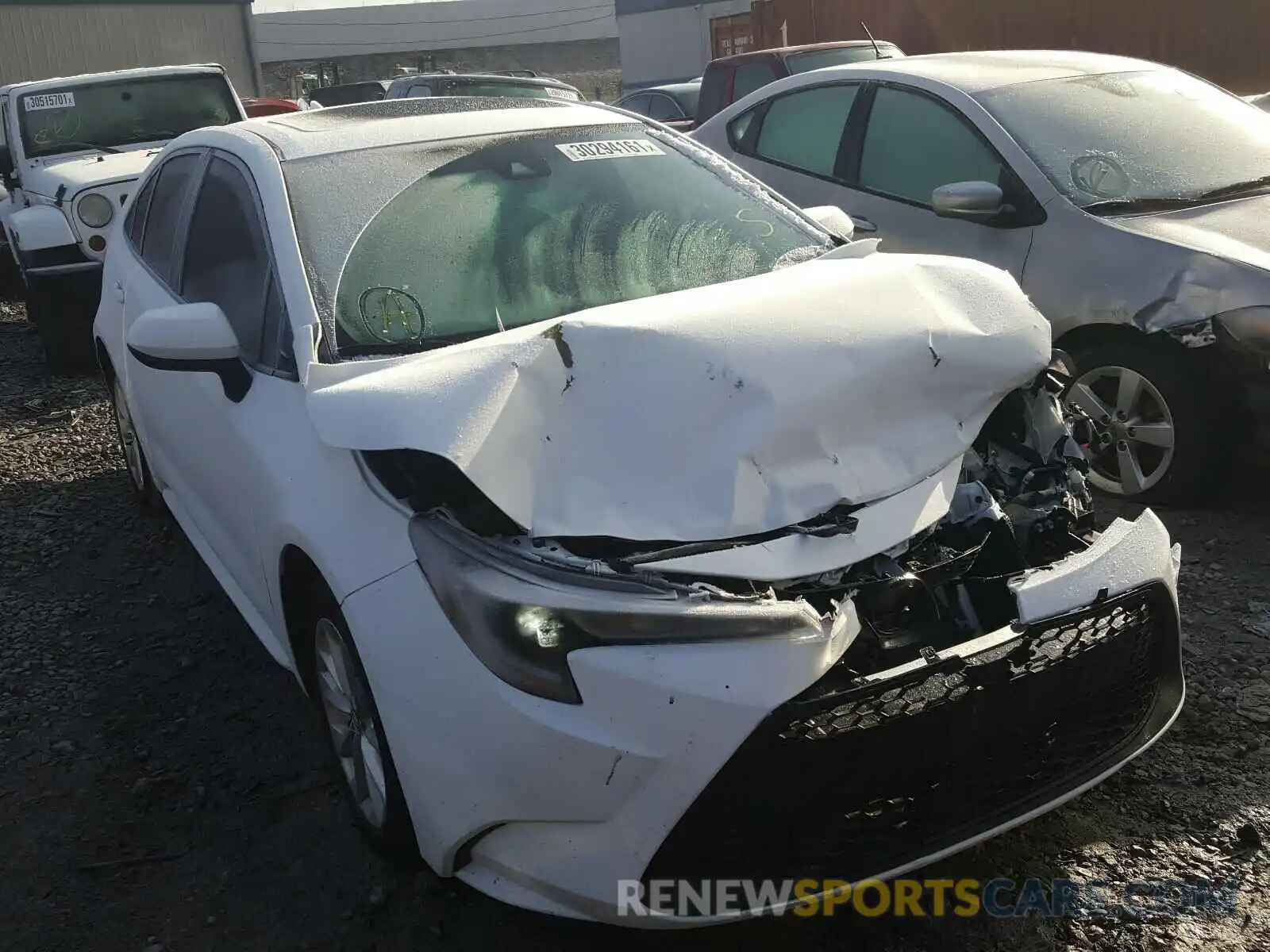 1 Photograph of a damaged car 5YFHPRAE8LP080459 TOYOTA COROLLA 2020