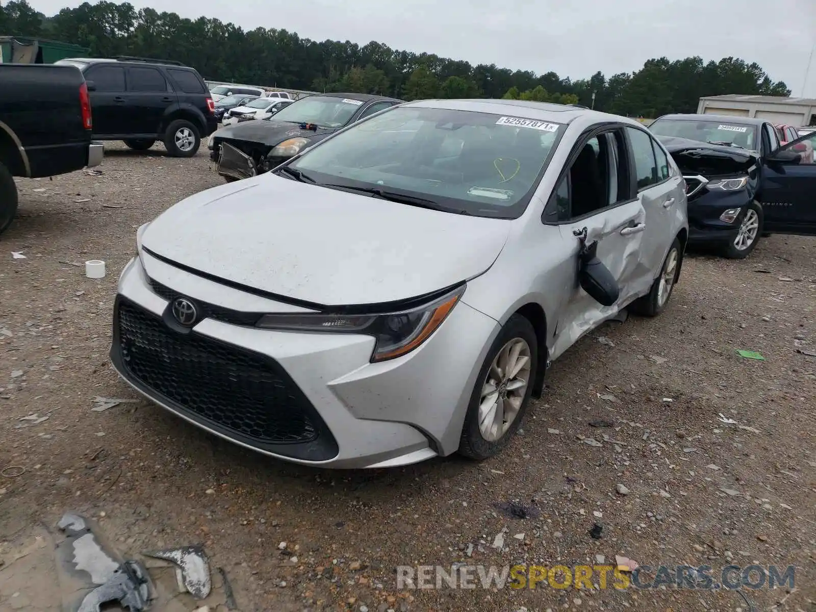 2 Photograph of a damaged car 5YFHPRAEXLP004838 TOYOTA COROLLA 2020