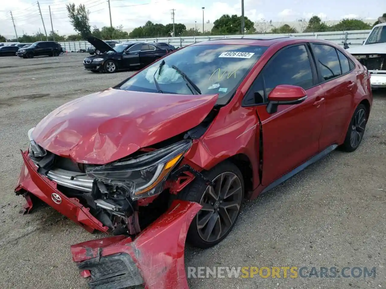 2 Photograph of a damaged car 5YFM4RCE6LP047741 TOYOTA COROLLA 2020