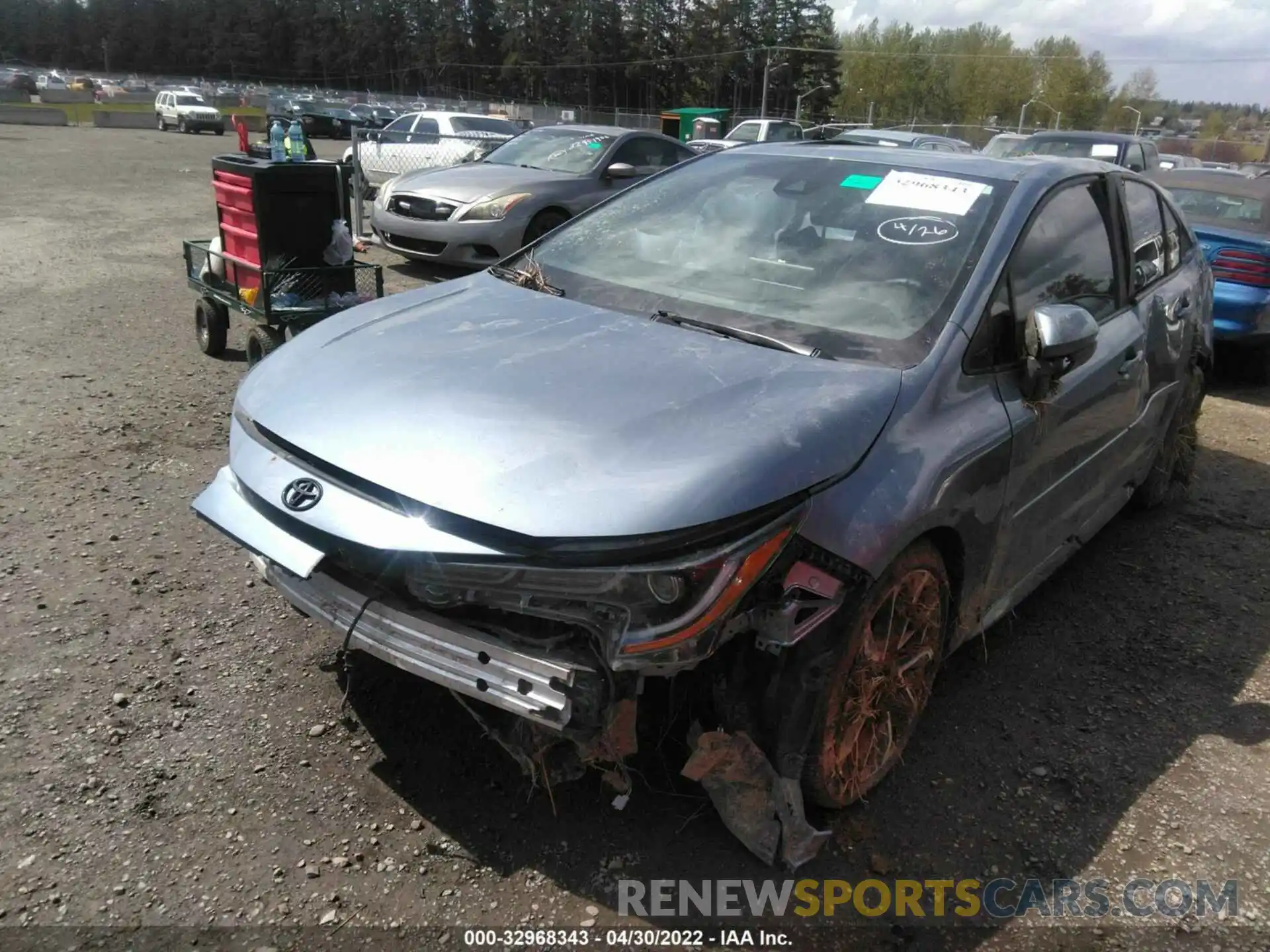 2 Photograph of a damaged car 5YFM4RCEXLP028786 TOYOTA COROLLA 2020