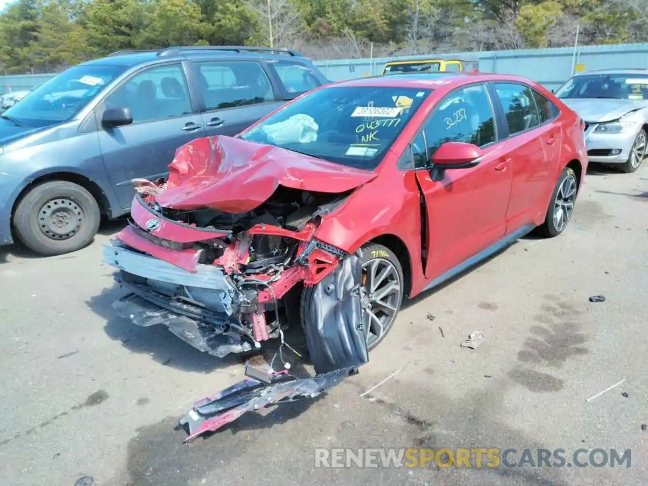 2 Photograph of a damaged car 5YFP4RCE0LP043777 TOYOTA COROLLA 2020