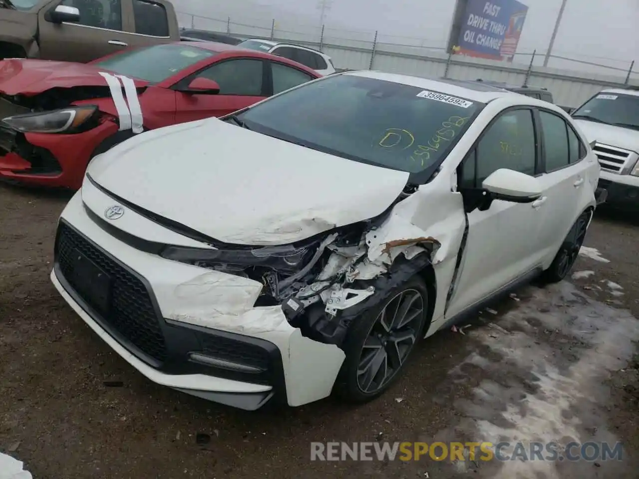 2 Photograph of a damaged car 5YFP4RCE2LP017004 TOYOTA COROLLA 2020