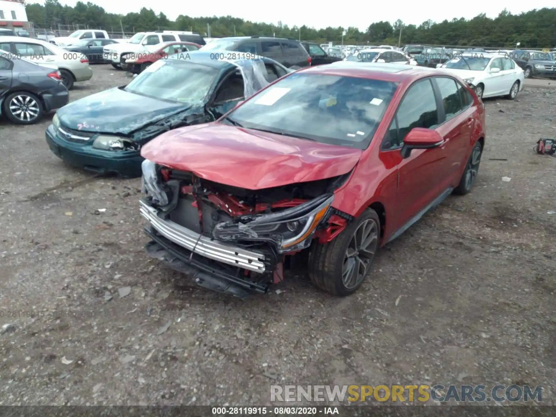 2 Photograph of a damaged car 5YFP4RCE2LP031226 TOYOTA COROLLA 2020