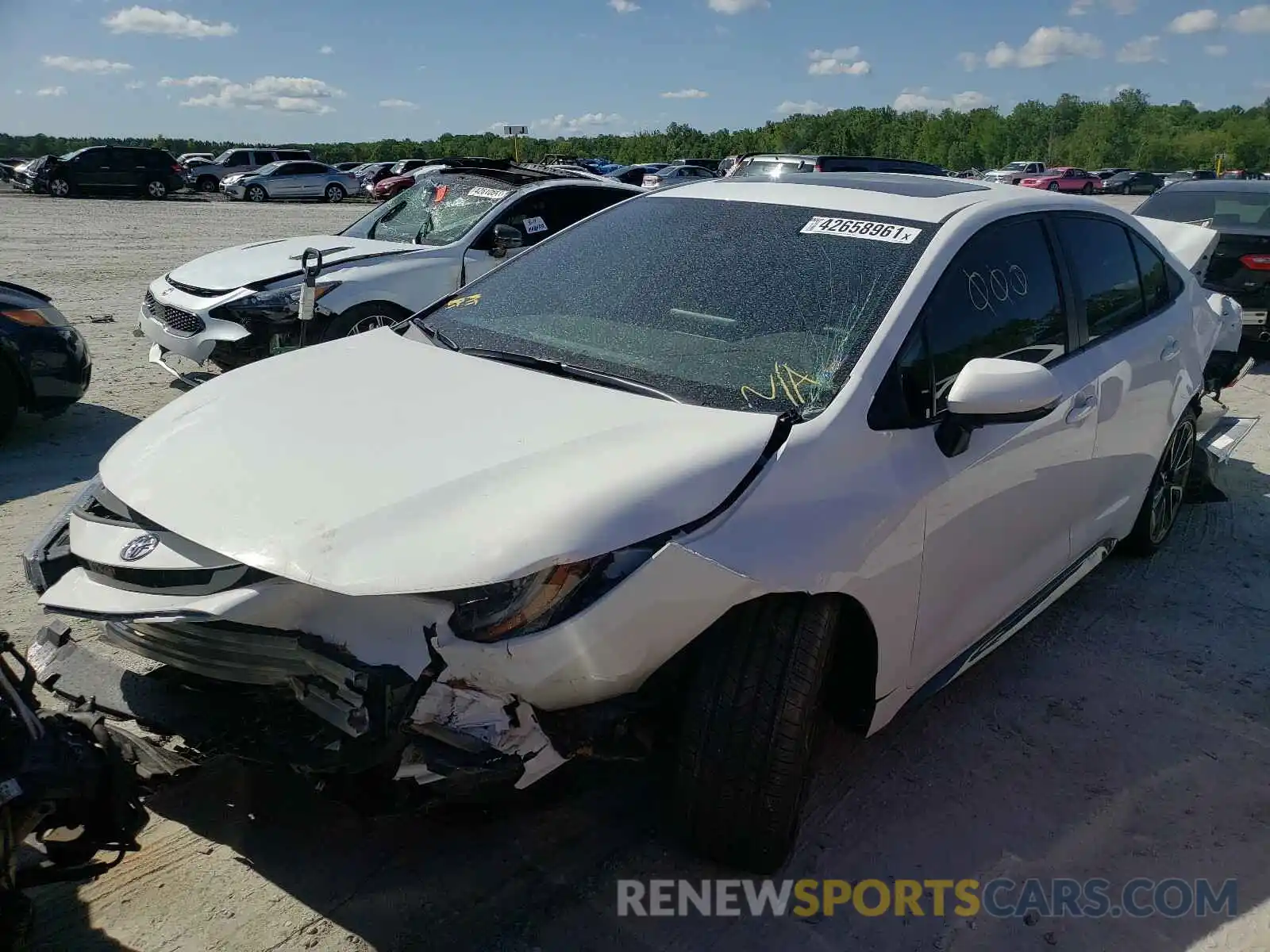 2 Photograph of a damaged car 5YFP4RCE2LP054375 TOYOTA COROLLA 2020