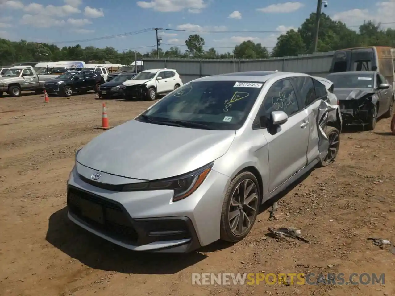 2 Photograph of a damaged car 5YFP4RCE5LP051499 TOYOTA COROLLA 2020